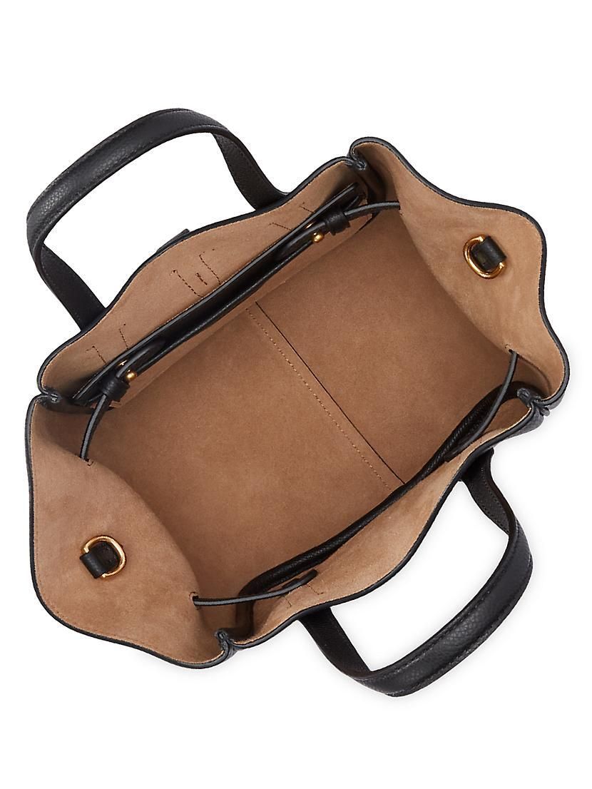 스몰 폴로 가죽 크로스백 탑 핸들 가방 Small Polo ID Leather Crossbody Top Handle Bag 0400021323644 BLACK