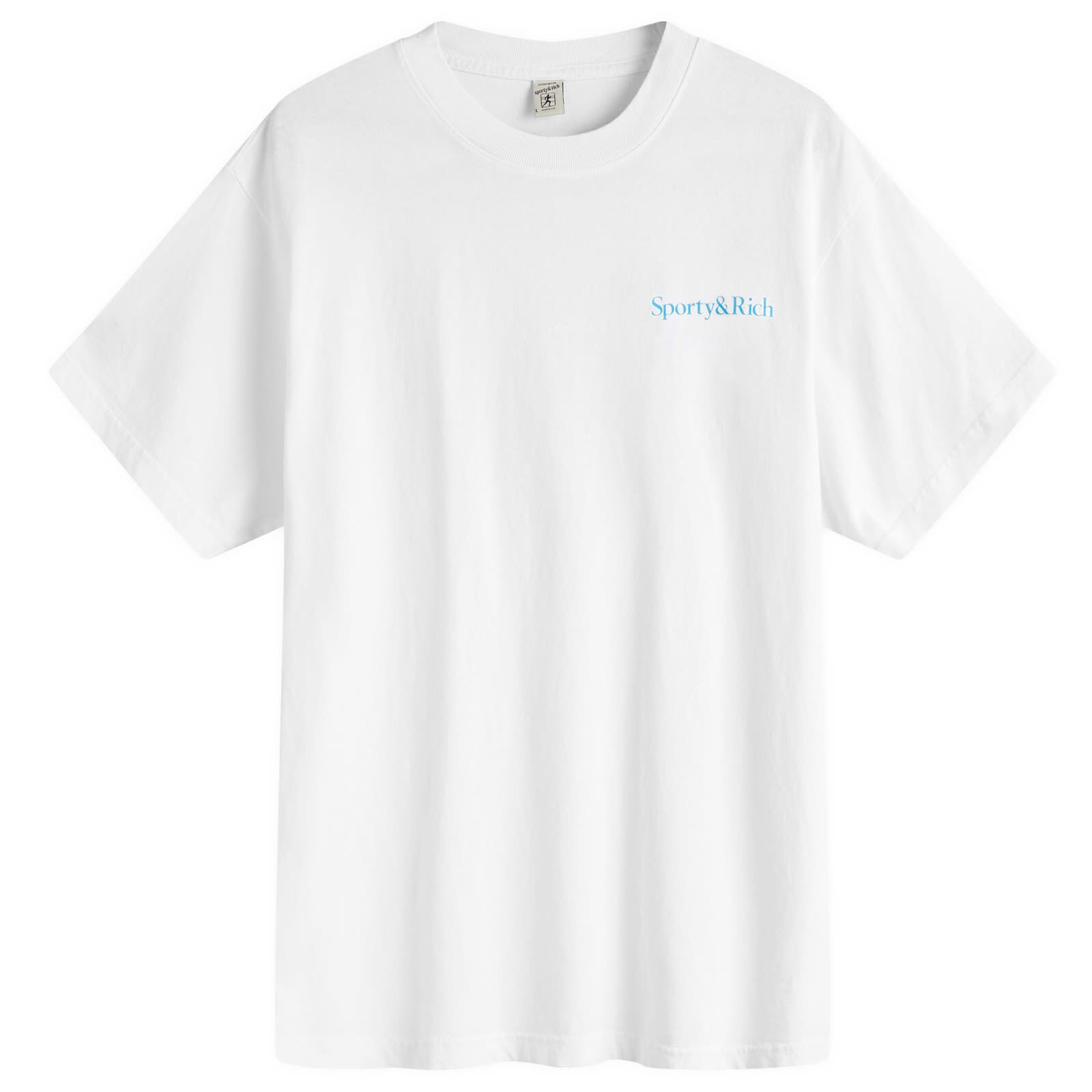 티셔츠 Health & Wellness T-Shirt TO042S408NW-48 White & Malibu Blue