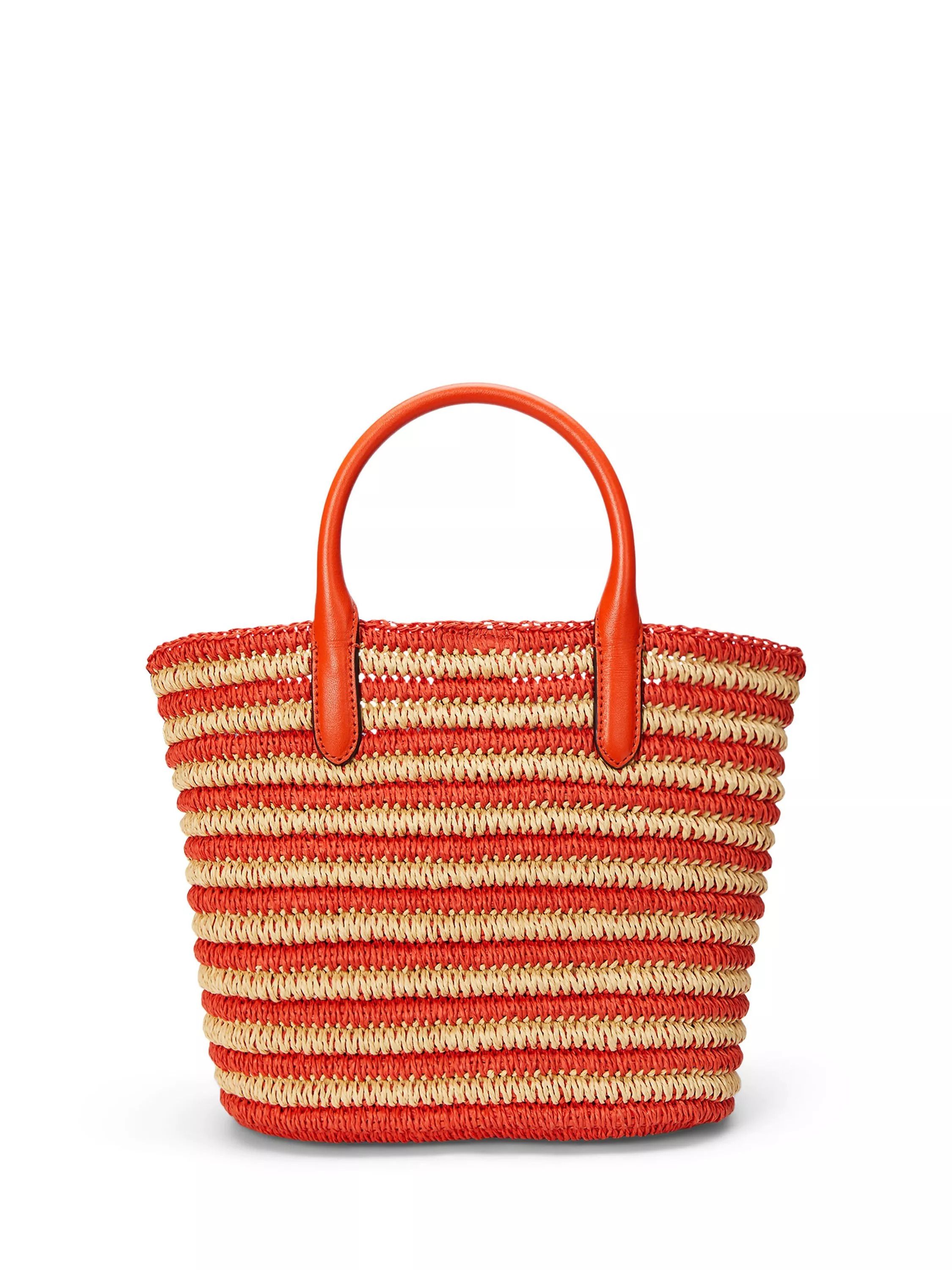 로렌 스트로 가죽 크로스백 가방 Lauren  Brie 21 Straw Leather Crossbody Bag 112832562 Orange Lily