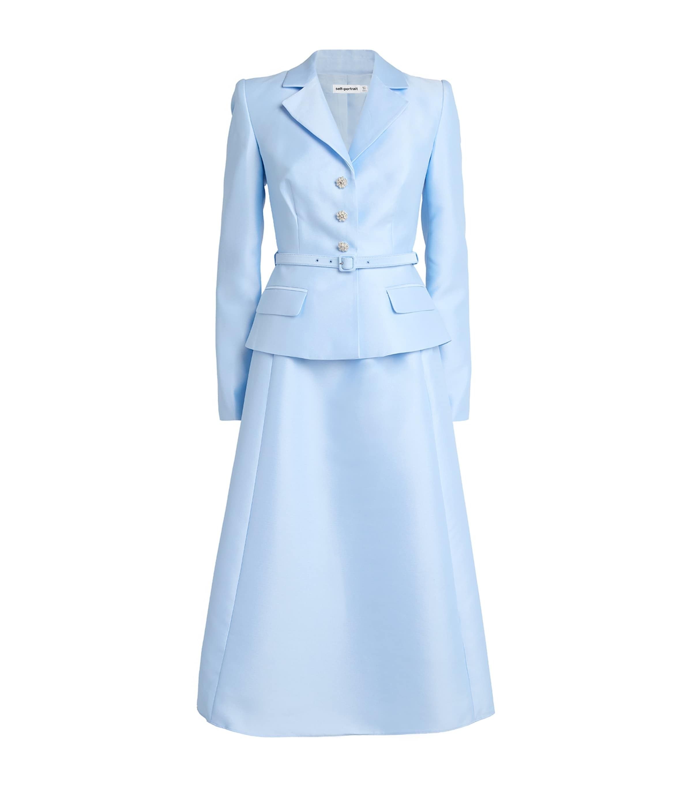 태피터 다후다 테일러드 미디 드레스 Taffeta Tailored Midi Dress 000000000007711601
