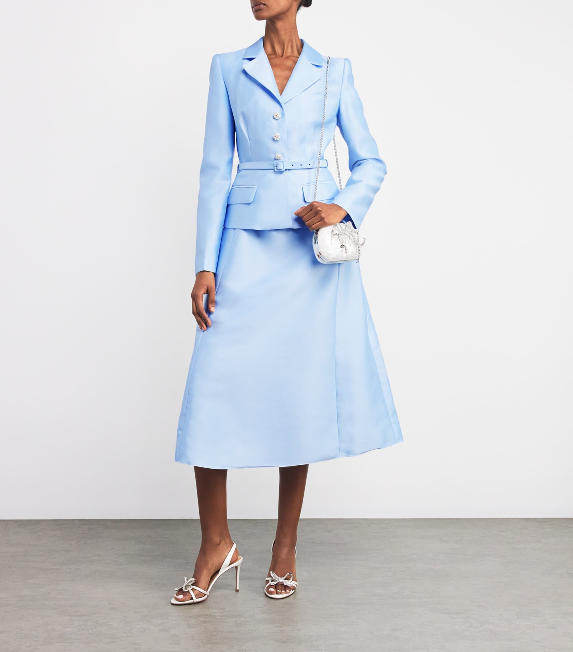태피터 다후다 테일러드 미디 드레스 Taffeta Tailored Midi Dress 000000000007711601