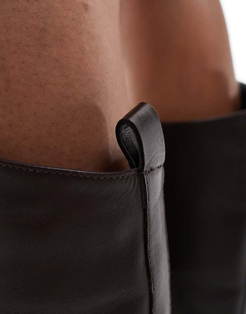 브라운 Cheltenham   Elegante, kniehohe Reiterstiefel aus Leder in Braun 206717871BRAUNES LEDER