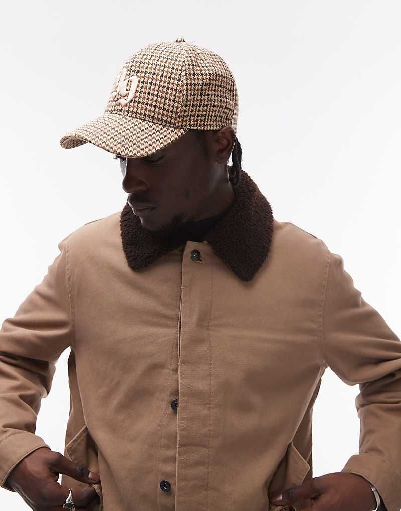 브라운 넥 카라 Harrington-Jacke in Braun mit farblich abgesetztem Kragen 207889346BRAUN