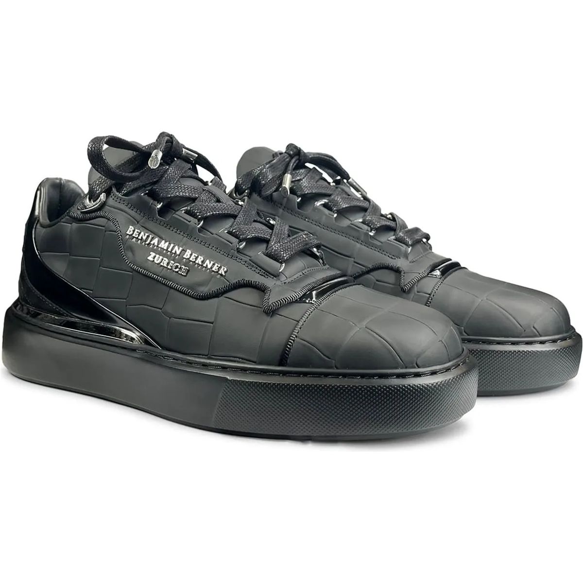 스니커즈 블랙 로우 BENJAMIN BERNER Sneaker Zwart schwarz                        Low-Top Sneaker A0525482