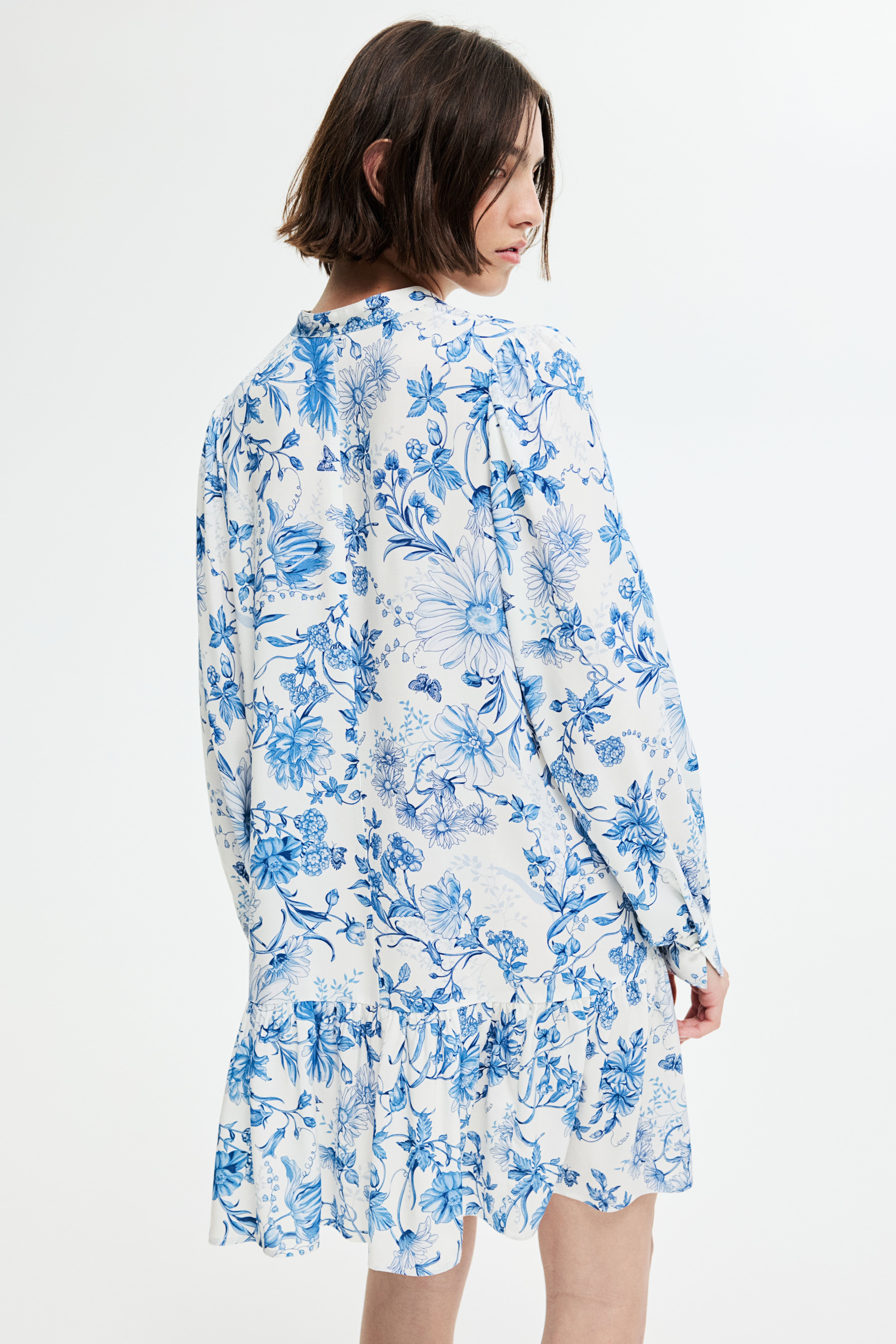 패턴 비스코스 드레스 Patterned viscose dress 1265602003