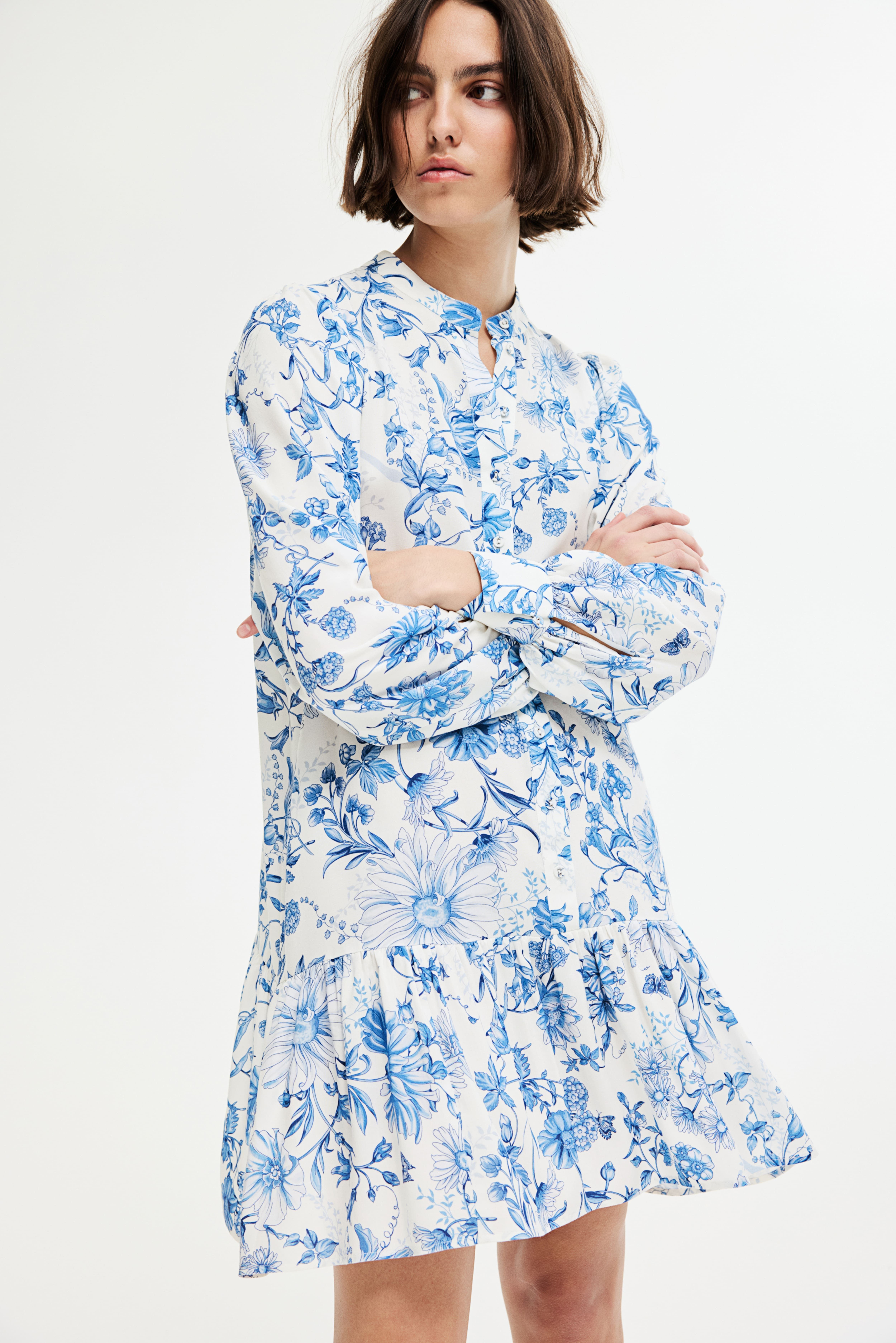 패턴 비스코스 드레스 Patterned viscose dress 1265602003
