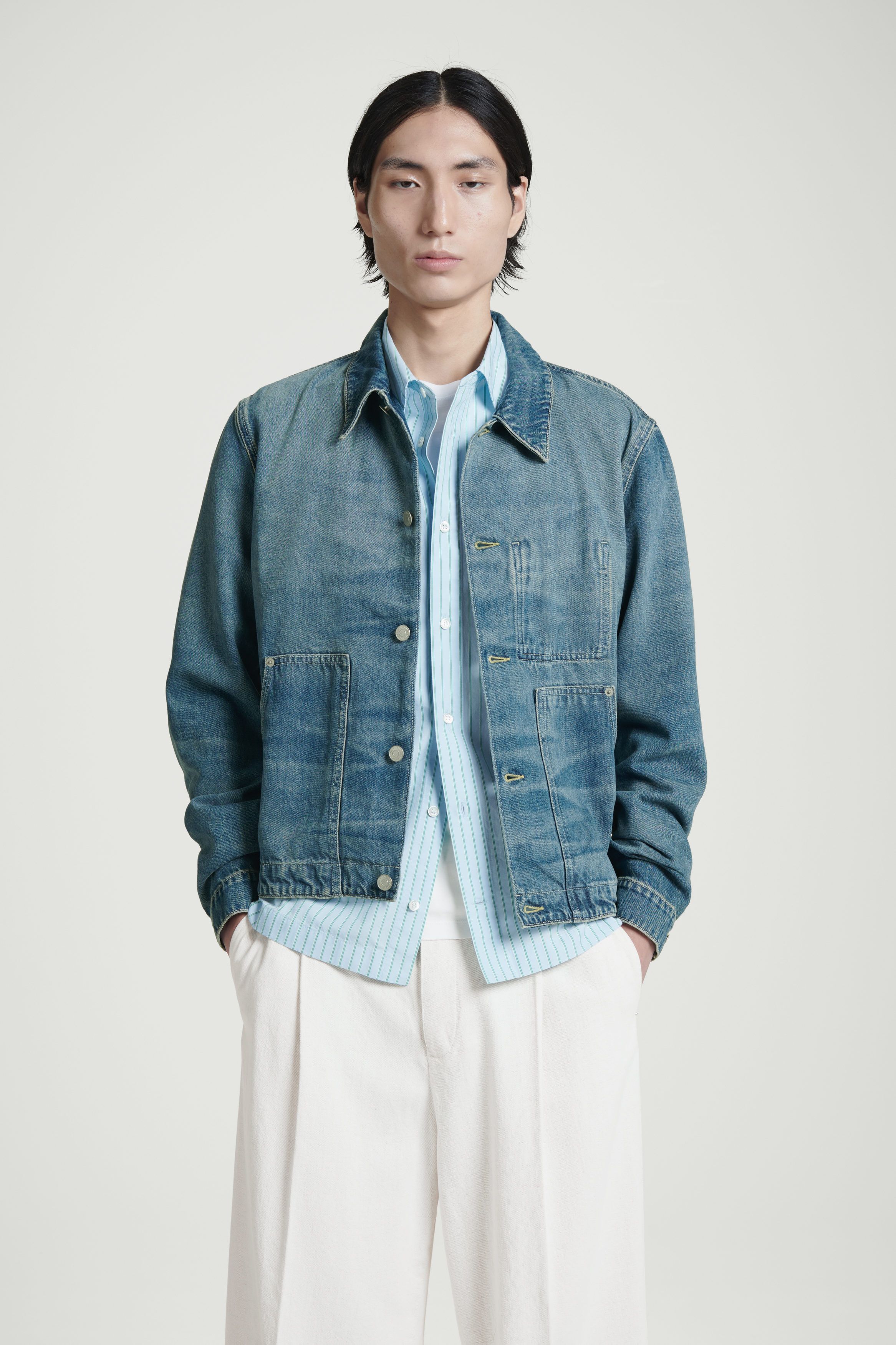 릴렉스 데님 자켓 RELAXED DENIM JACKET 1235216001