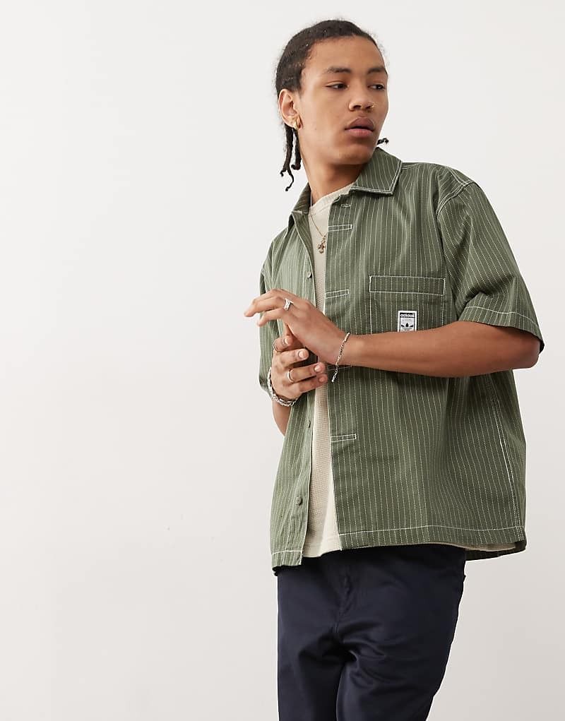 셔츠 카키 Wabash   Kurzarmliges Hemd in Khaki 207194061Olivgrüne Schichten