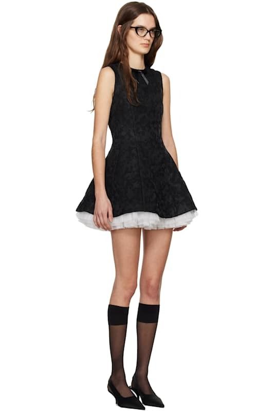 블랙 민소매 Black Puffy Sleeveless Minidress 17583271