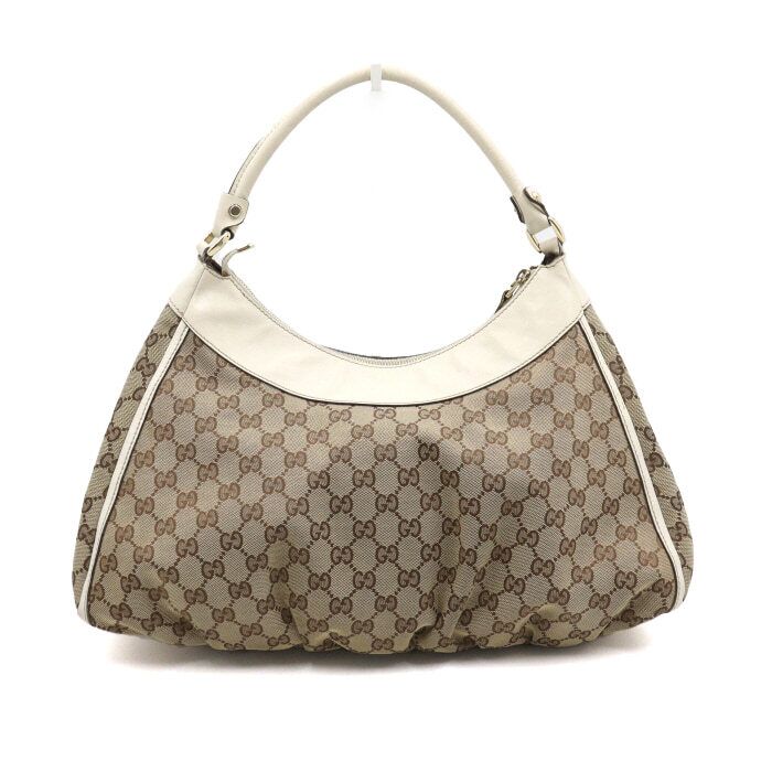 Gucci Canvas D-Ring Hobo Tote Bag Shoulder Bag 189833