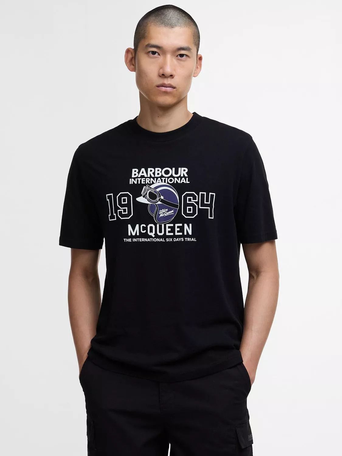 인터네셔널 티셔츠 블랙 International Giles Steve McQueen T-Shirt, Black 113129197