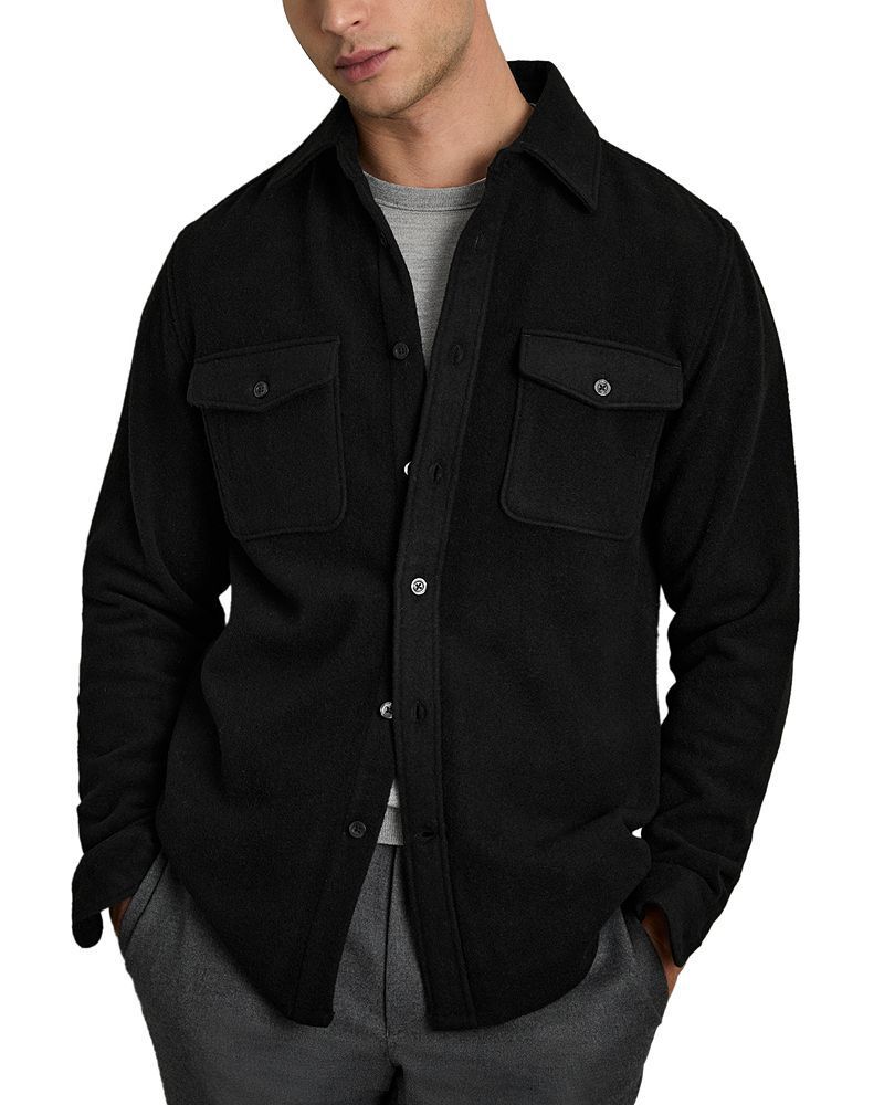 롱 슬리브 포켓 울 오버셔츠 Demari Long Sleeve Twin Pocket Wool Overshirt 5236059