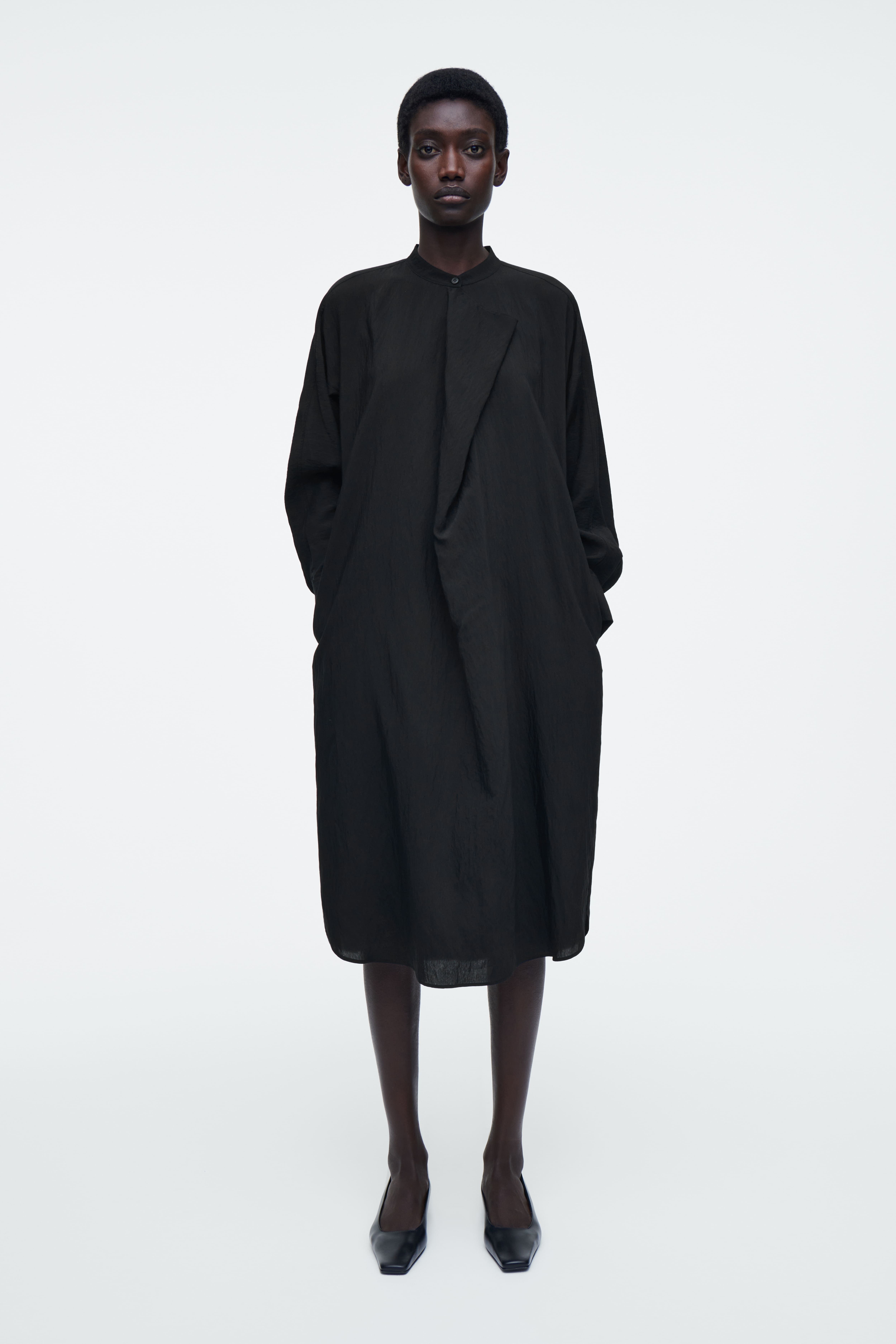 드레이프 벨트 미디 드레스 DRAPED BELTED MIDI DRESS 1288654001
