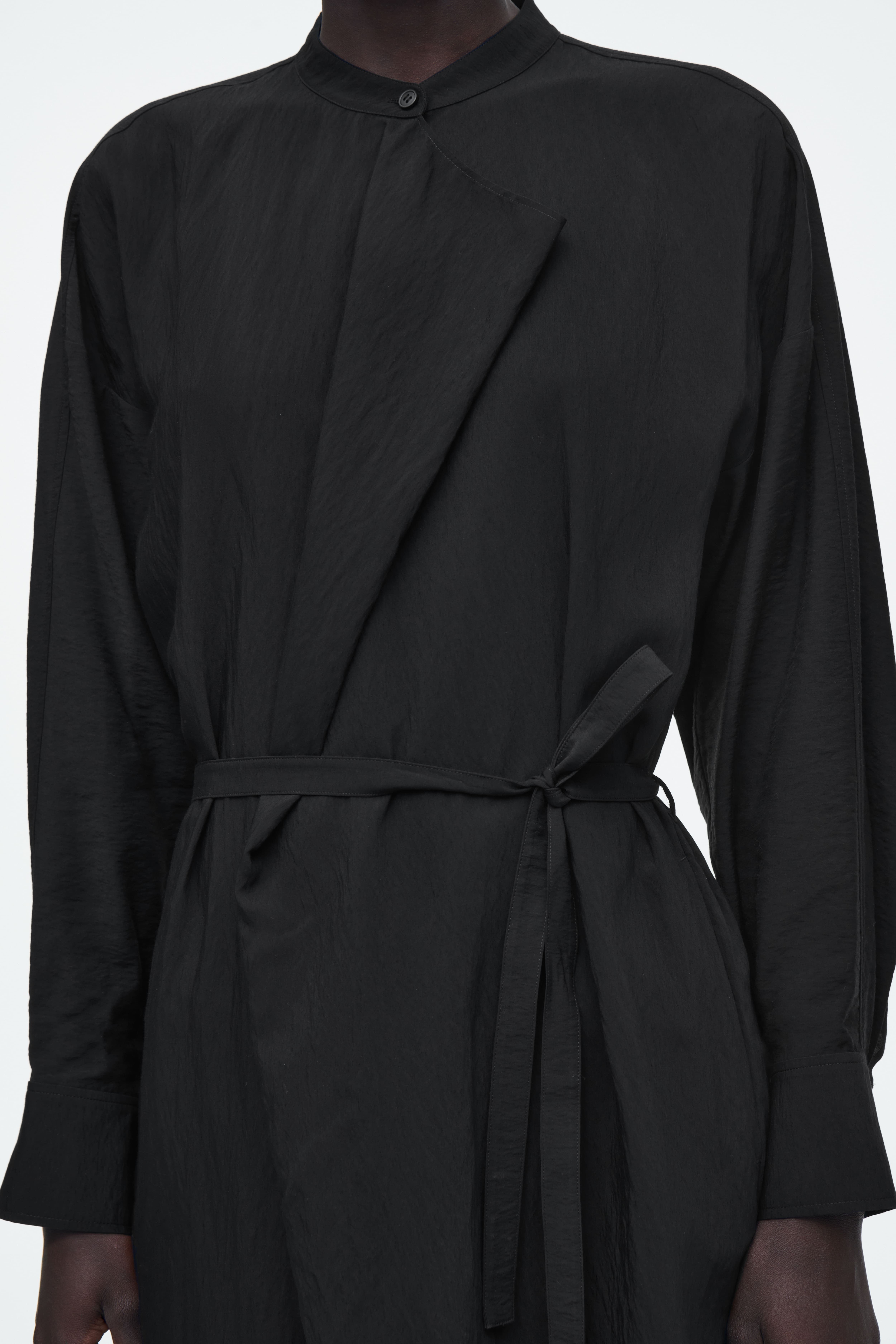 드레이프 벨트 미디 드레스 DRAPED BELTED MIDI DRESS 1288654001