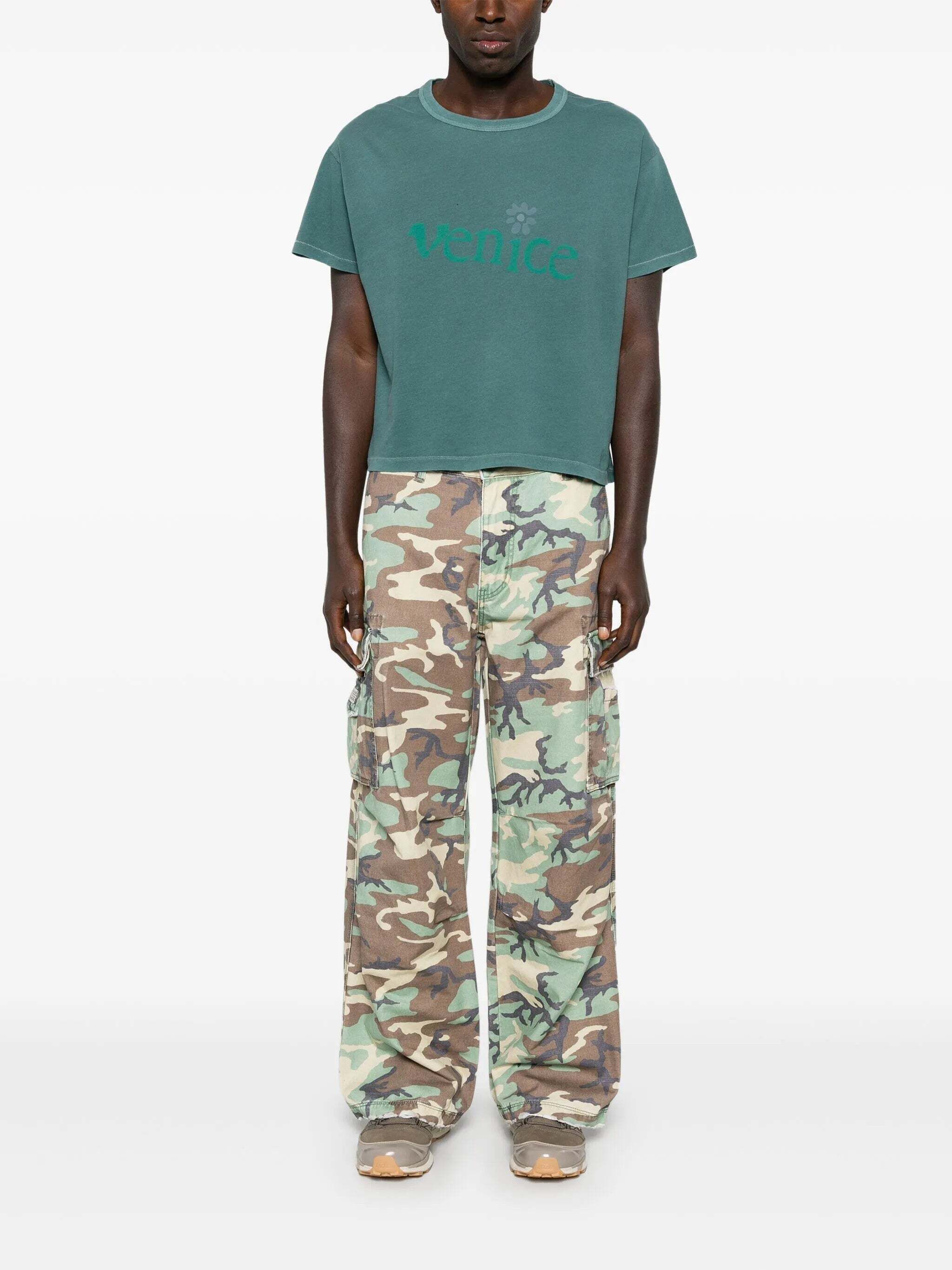베니스 니트 티셔츠 그린 ERL Venice Knit T-Shirt Jade Green ERL09T001JADEGREEN