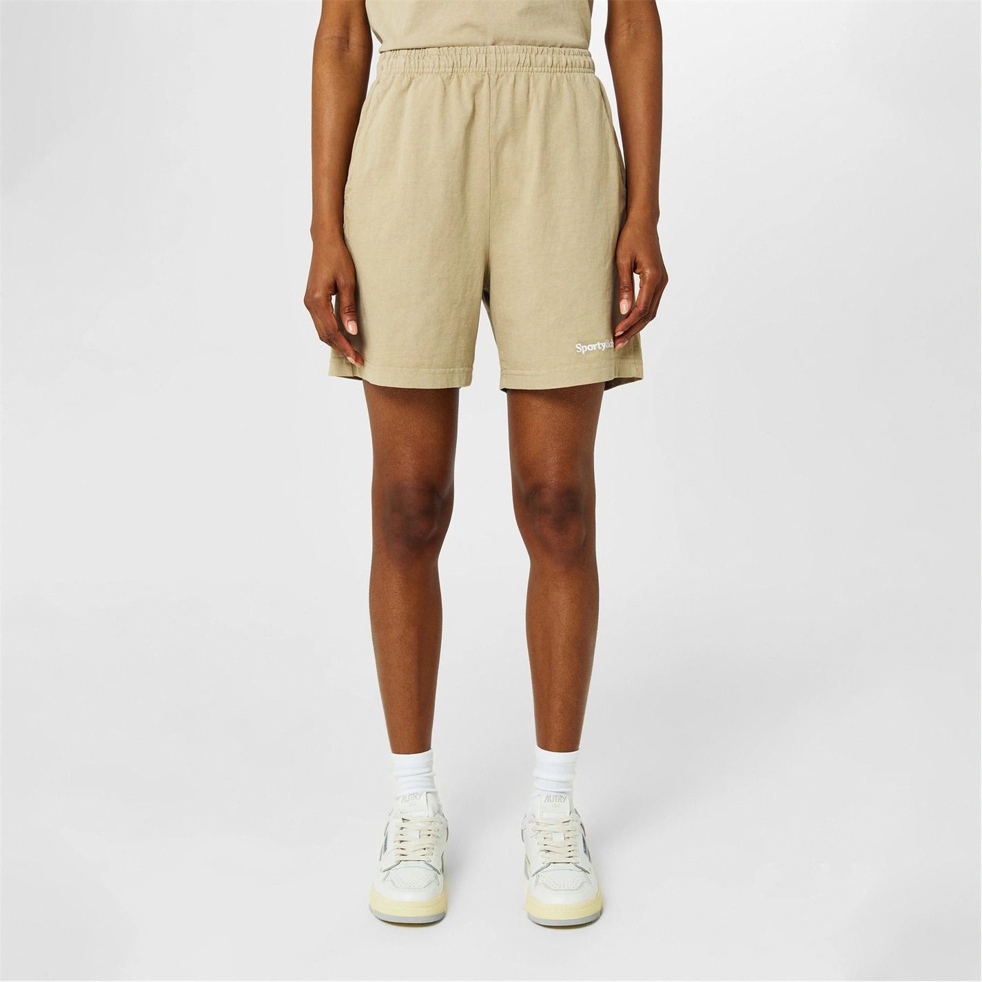 로고 자수 바지 Serif Logo Embroidered Shorts 546545 Elephant