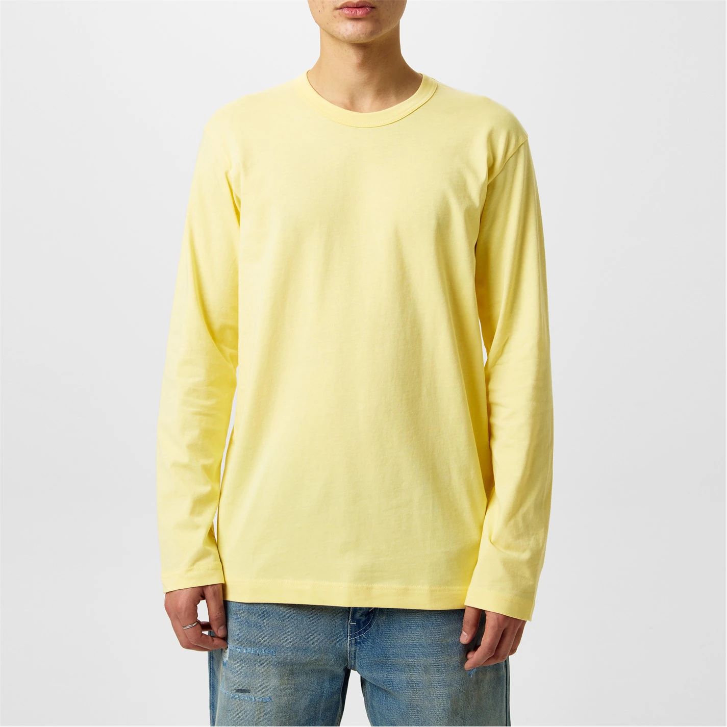 백 로고 롱 슬리브 티셔츠 옐로우 Back Logo Long Sleeve T-Shirt Yellow 58701713