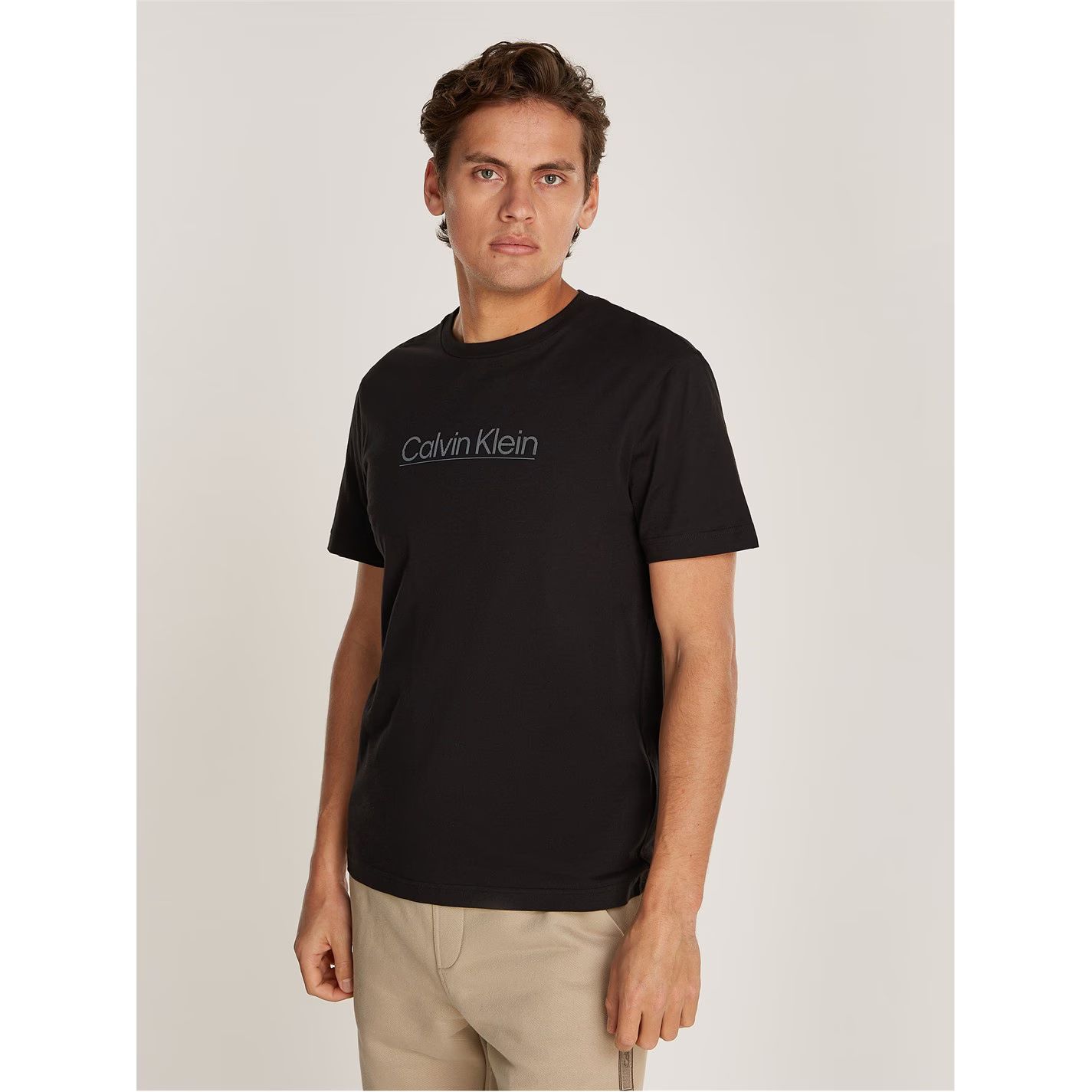 로고 티셔츠 블랙 RAISED LINE LOGO T-SHIRT Ck Black 59971803