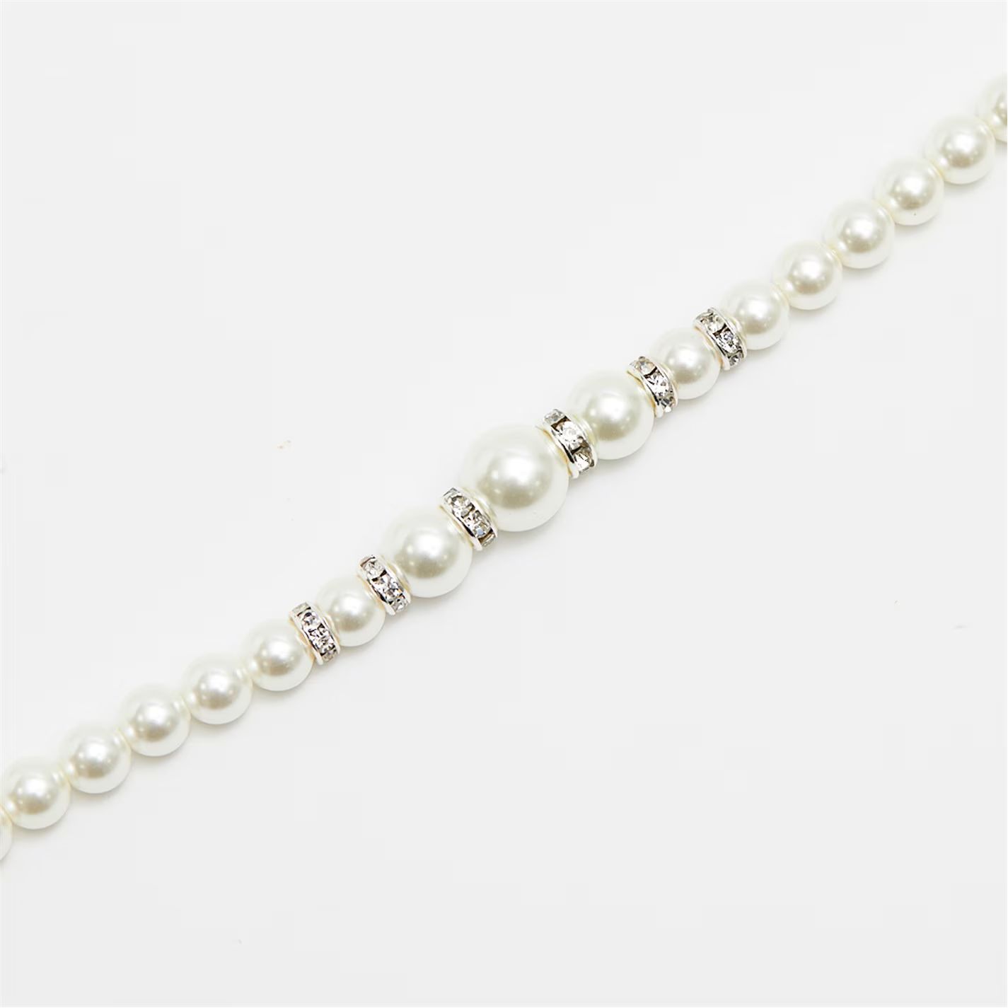 진주 크리스탈 목걸이 실버 Pearl And Crystal Rhondelle Necklace Silver 42554911