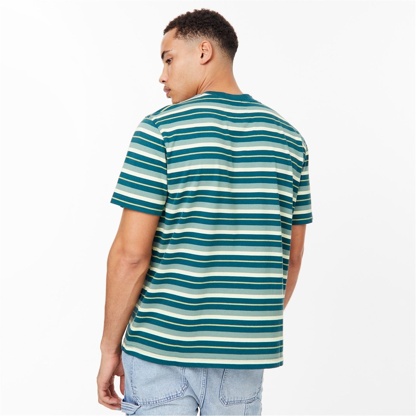 스트라이프 티셔츠 리치 Striped T-shirt Rich Teal 59542315
