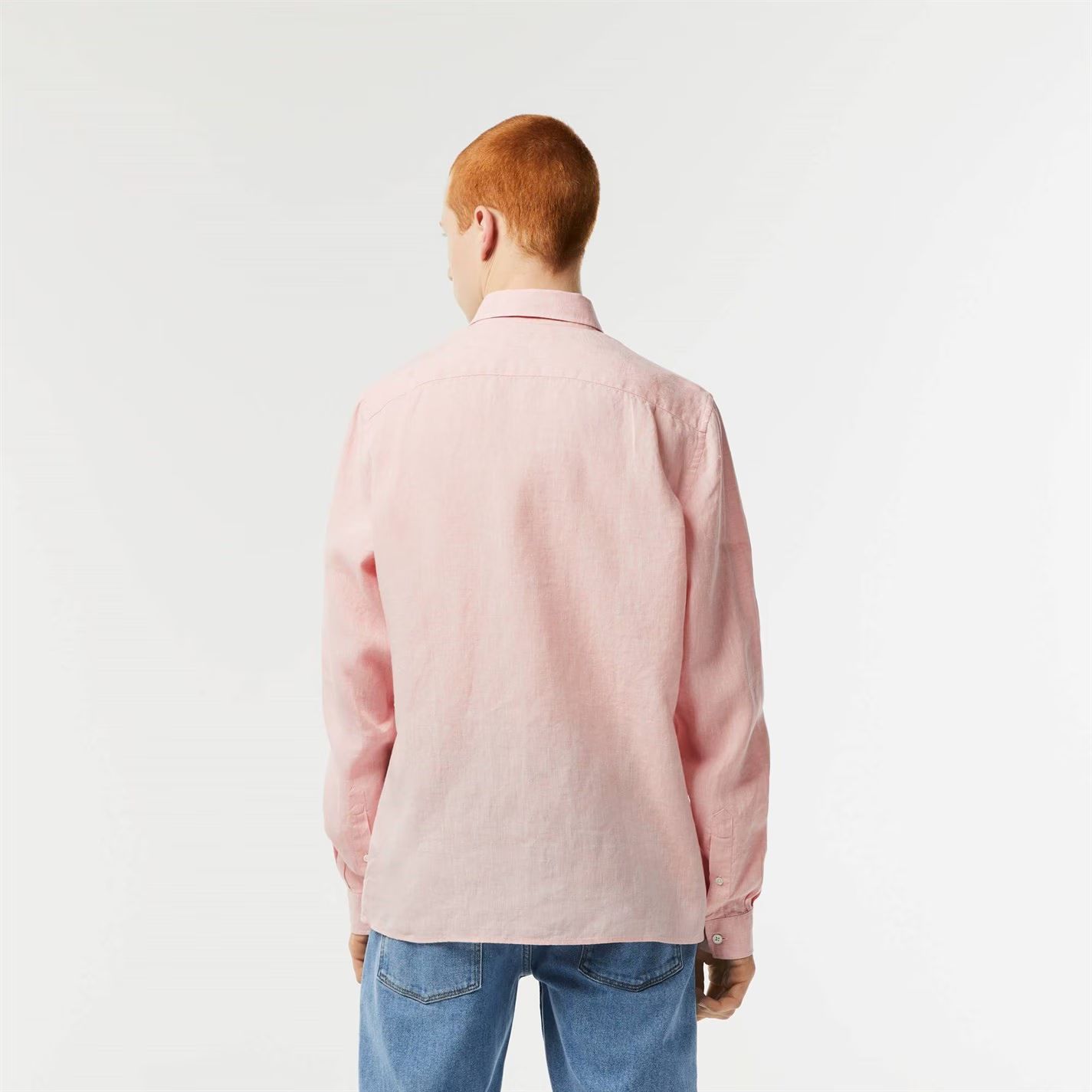 롱 슬리브 린넨 셔츠 핑크 Long Sleeve Linen Shirt Pink Y03 55594906
