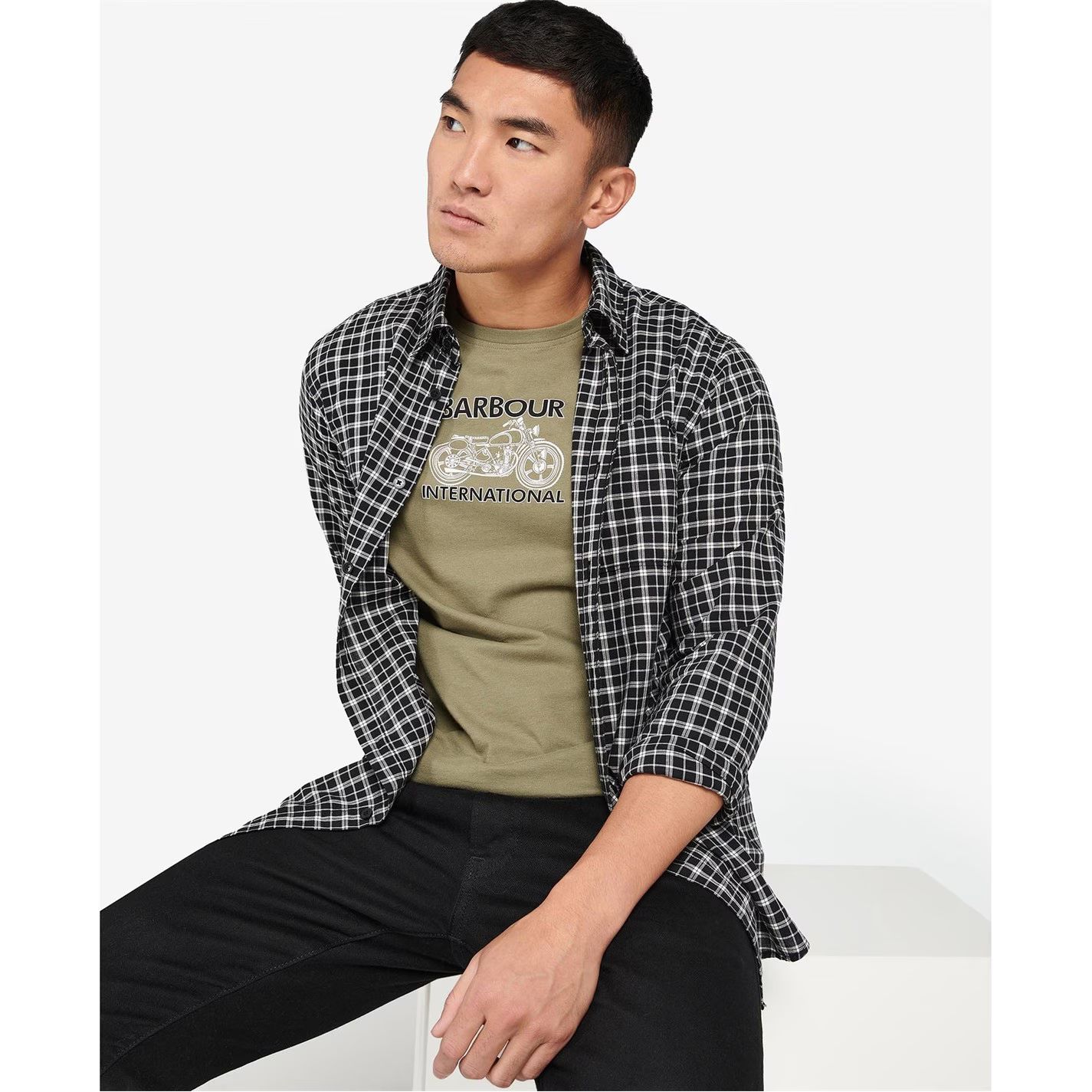 셔츠 블랙 McCloud Checked Shirt Black Whisper 55194403
