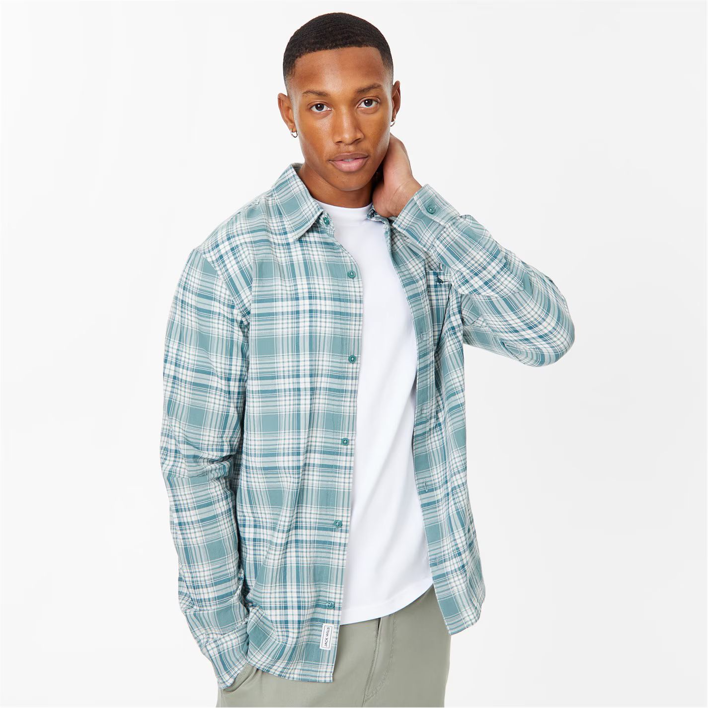체크 셔츠 리치 Check Shirt Rich Teal 54666815