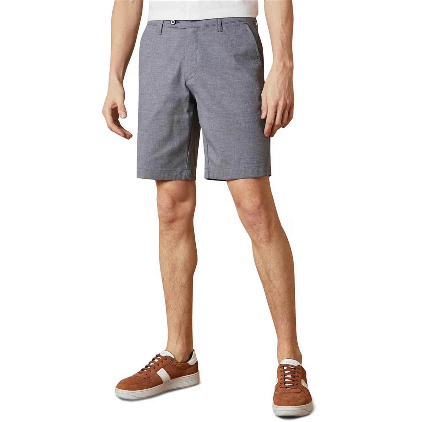 베이커 플레인 코튼 바지 Ted Baker Corto Semi Plain Cotton Shorts 334425 Blue