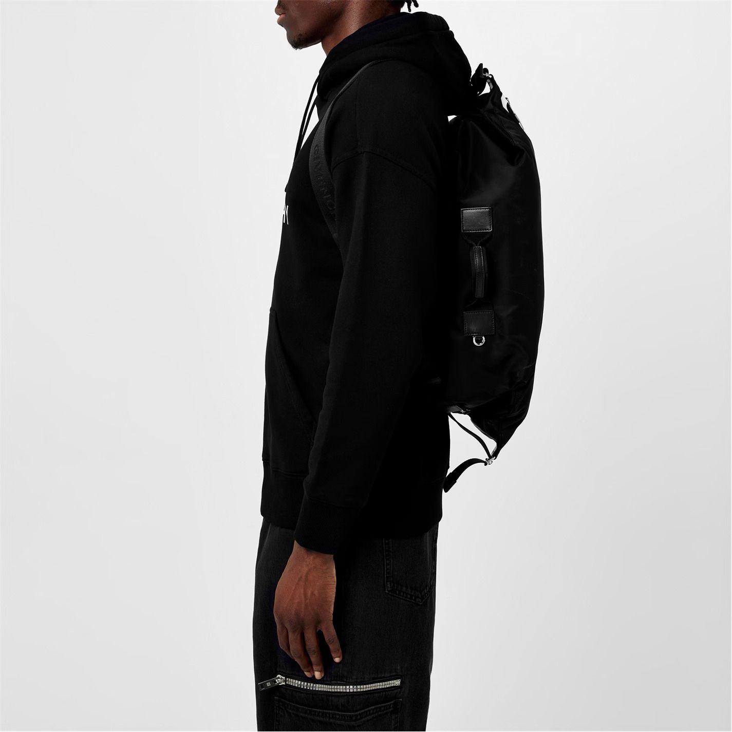 로고 백팩 Logo Backpack 738823 Black/White