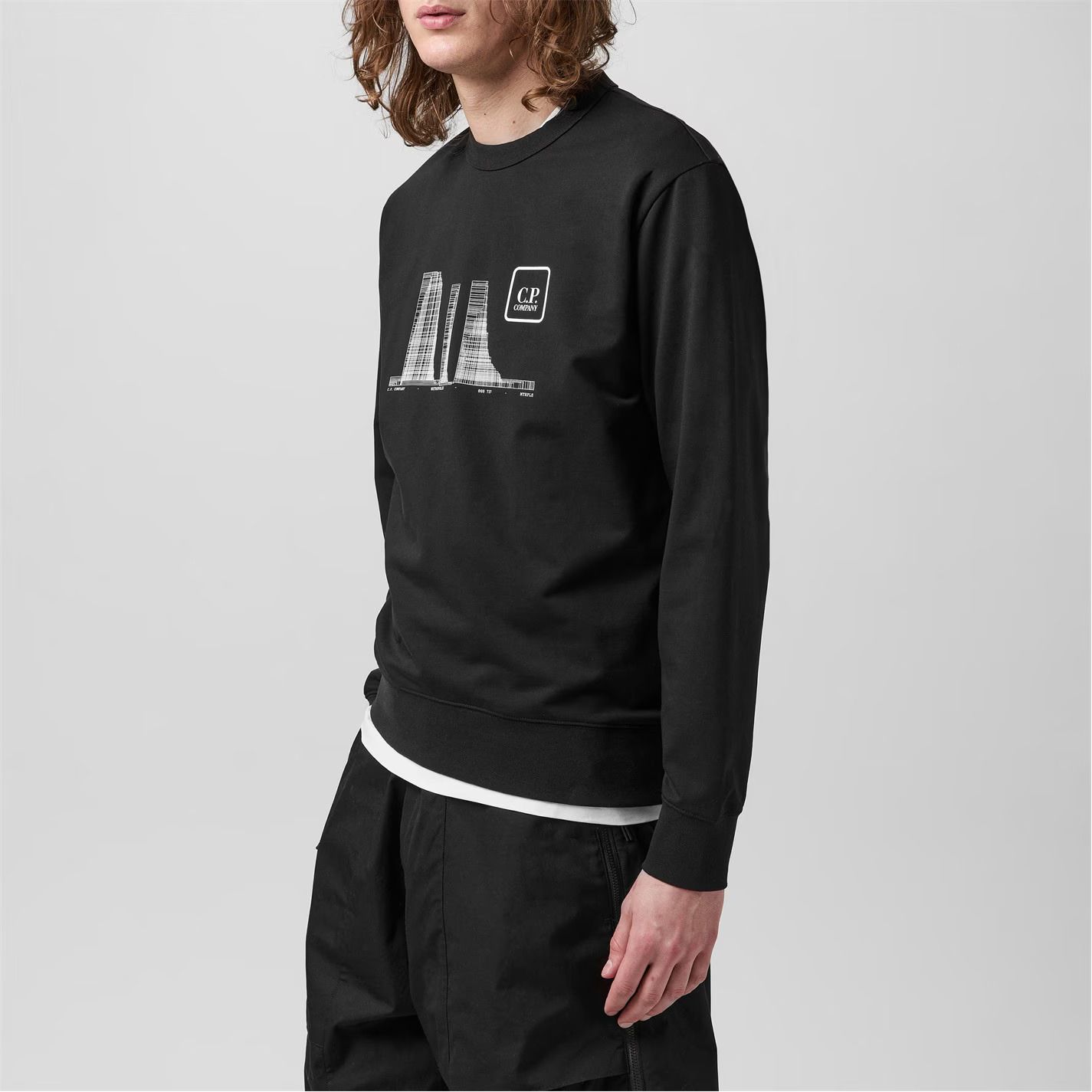 메트로폴리스 크루넥 넥 Cp Company Metropolis Sweatshirts - Crew Neck 514816 Black 999