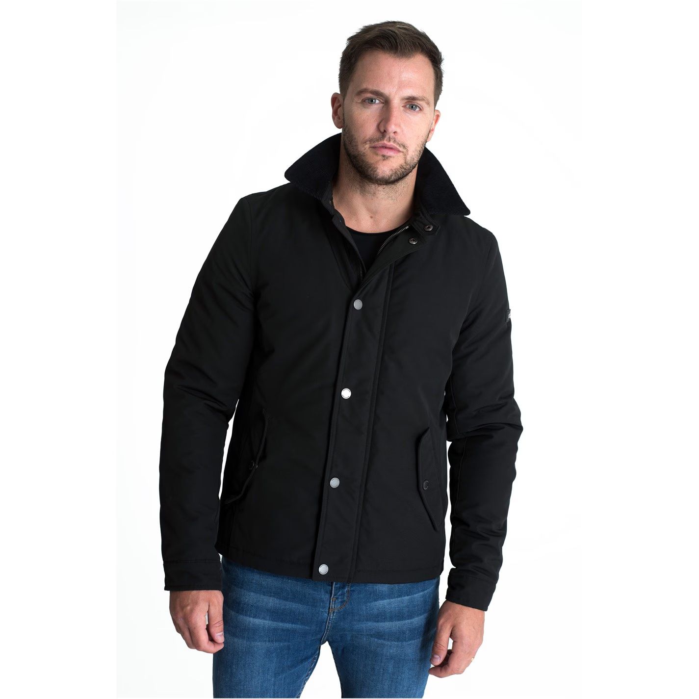 하이 넥 자켓 남성 블랙 Lloyd High Neck Jacket Mens Black 33421703
