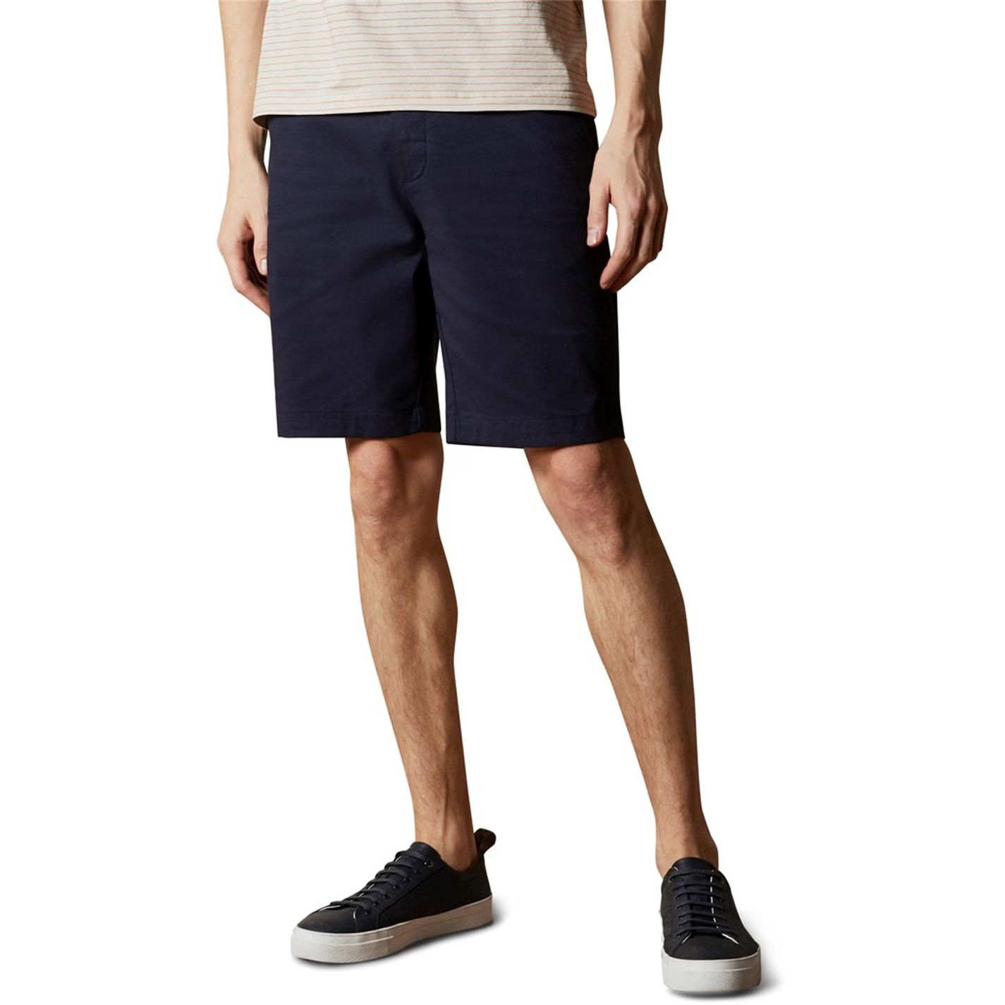 베이커 플레인 코튼 바지 Ted Baker Corto Semi Plain Cotton Shorts 334425 Navy
