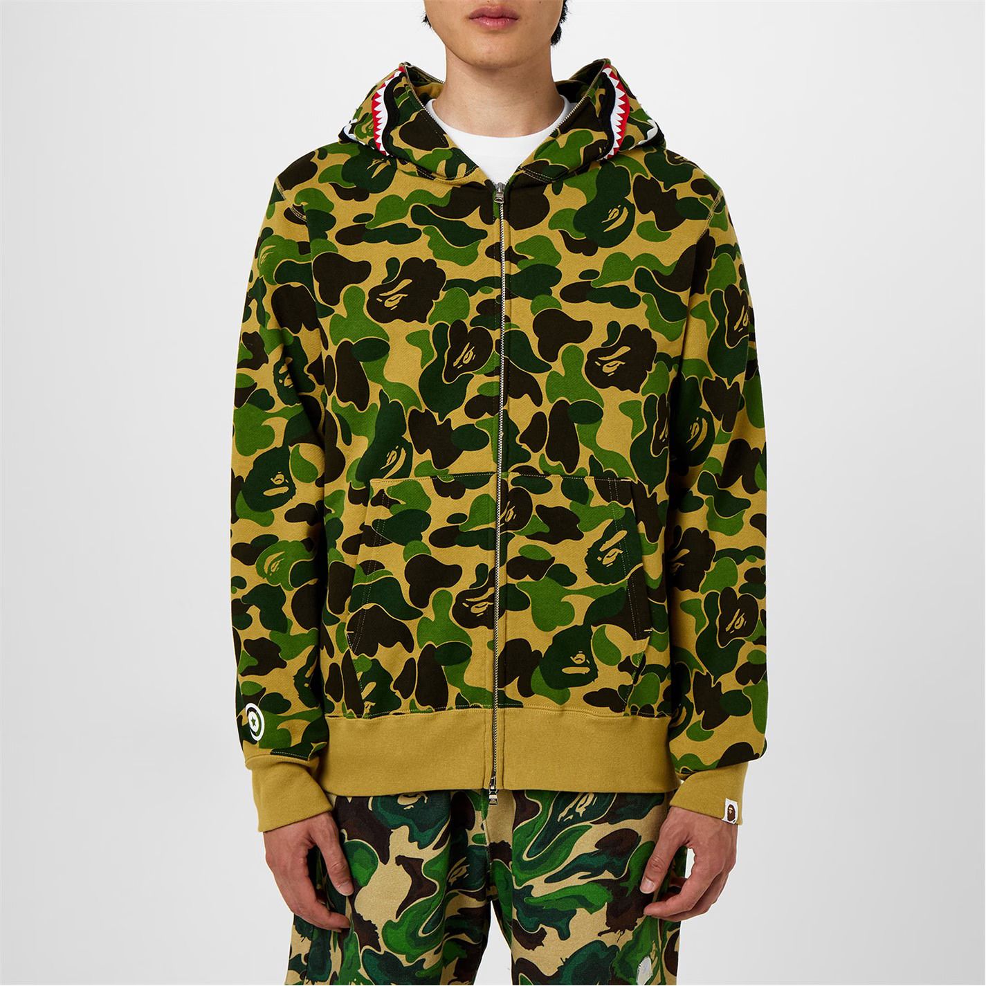 샤크 집업 후디 Camo Shark Zip Hoodie 527994 Green