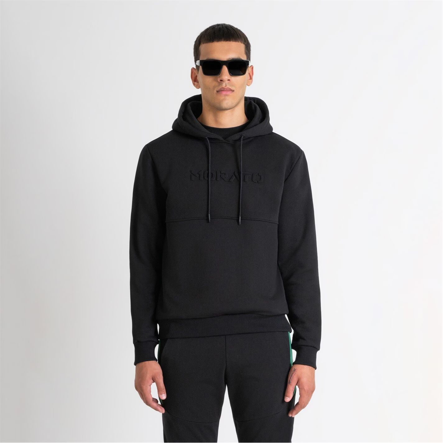 릴렉스 핏 후디 라이트 코튼 블렌드 패브릭 블랙 RELAXED FIT HOODIE IN LIGHT COTTON BLEND SUSTAINABLE FABRIC Nero 51522003