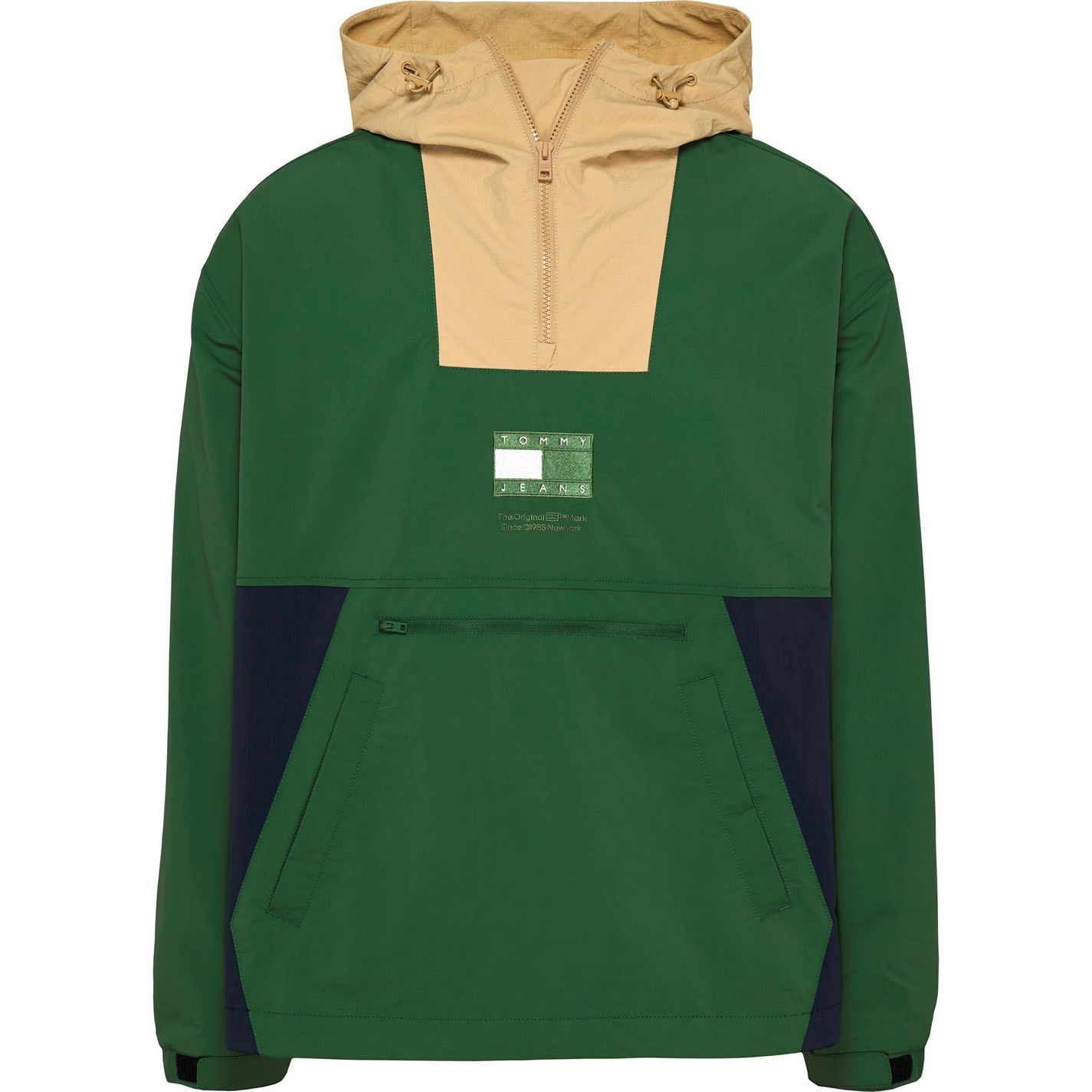 컬러 블록 립스탑 소재 아노락 그린 TJU COLOR BLOCK RIPSTOP ANORAK Green L4L 62824315