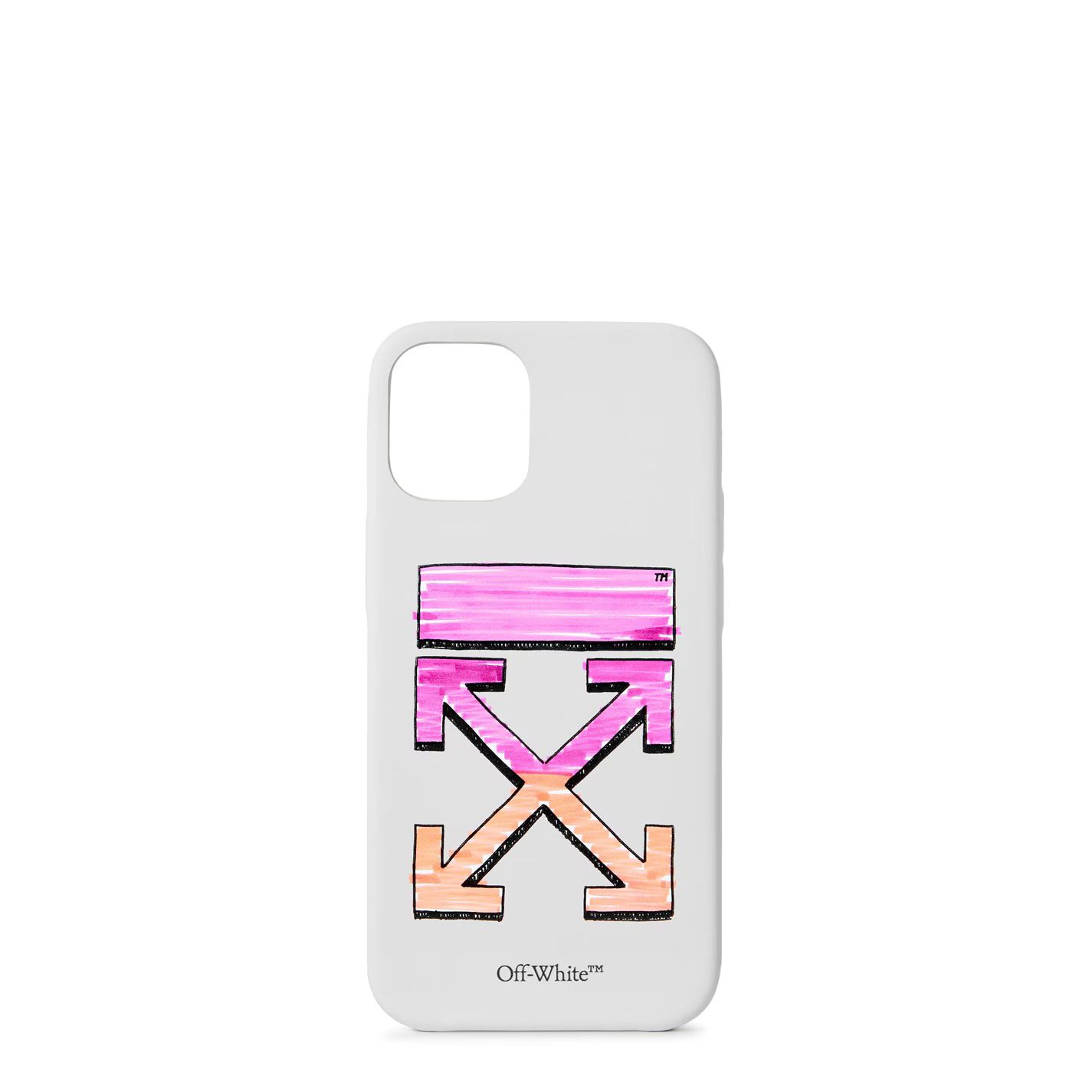 오프 화이트 아이폰 미니 케이스 Off White Iphone 12 Mini Case 890476 White/Fuchsia