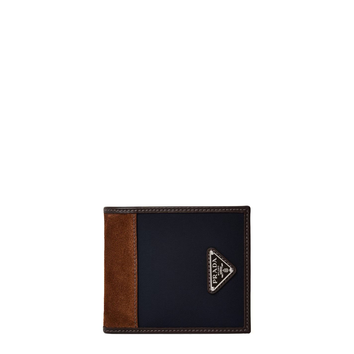 리나일론 가죽 지갑 Re-Nylon And Leather Wallet 704963 Blue