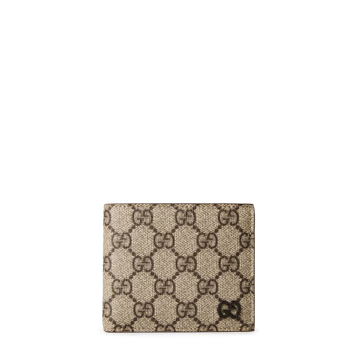남성 수프림 가죽 gg 인테리어 바이폴드 지갑 Men's Supreme Leather GG Interior Bi-Fold Wallet 701758 Beige