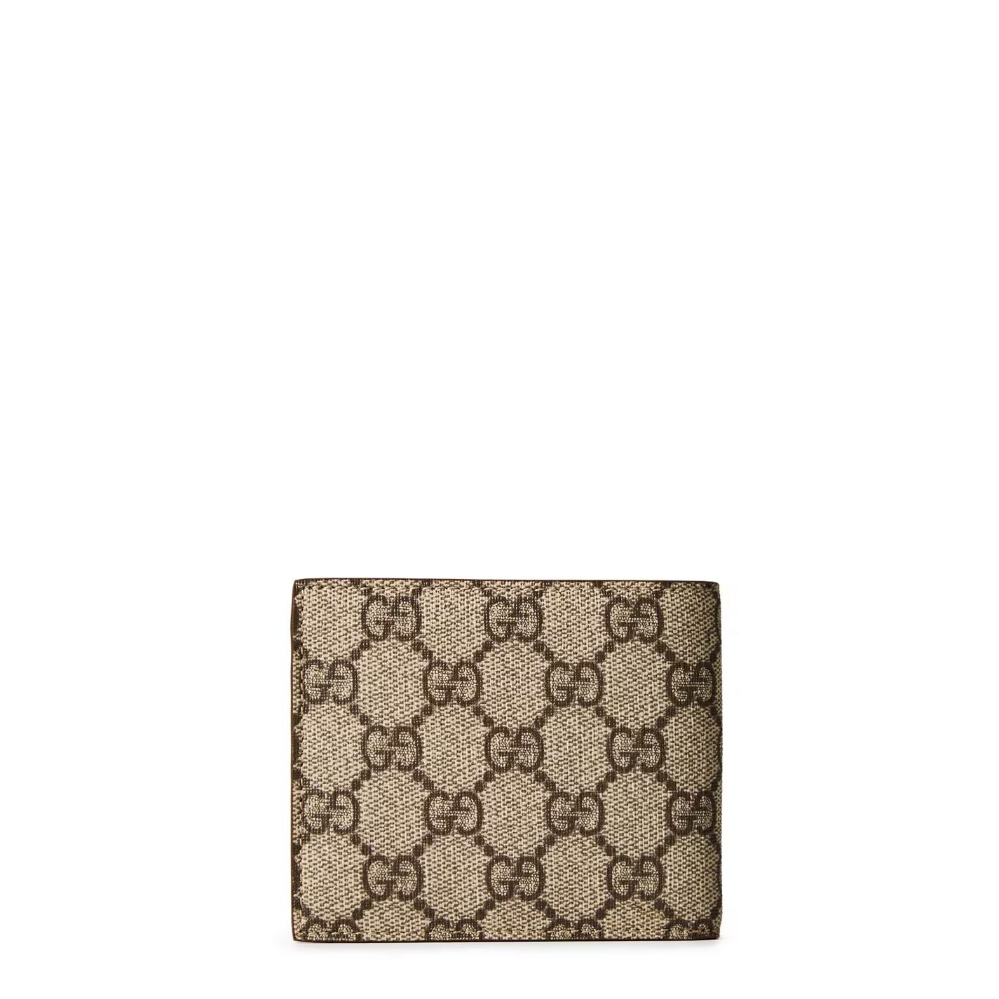 남성 수프림 가죽 gg 인테리어 바이폴드 지갑 Men's Supreme Leather GG Interior Bi-Fold Wallet 701758 Beige