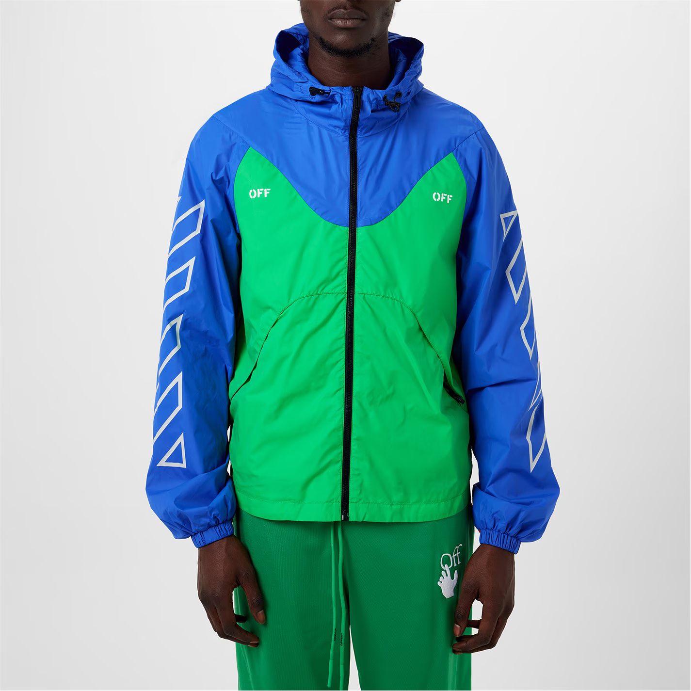 오프 러닝 자켓 그린 Athlete Off Stamp Running Jacket Green Whit 60059815