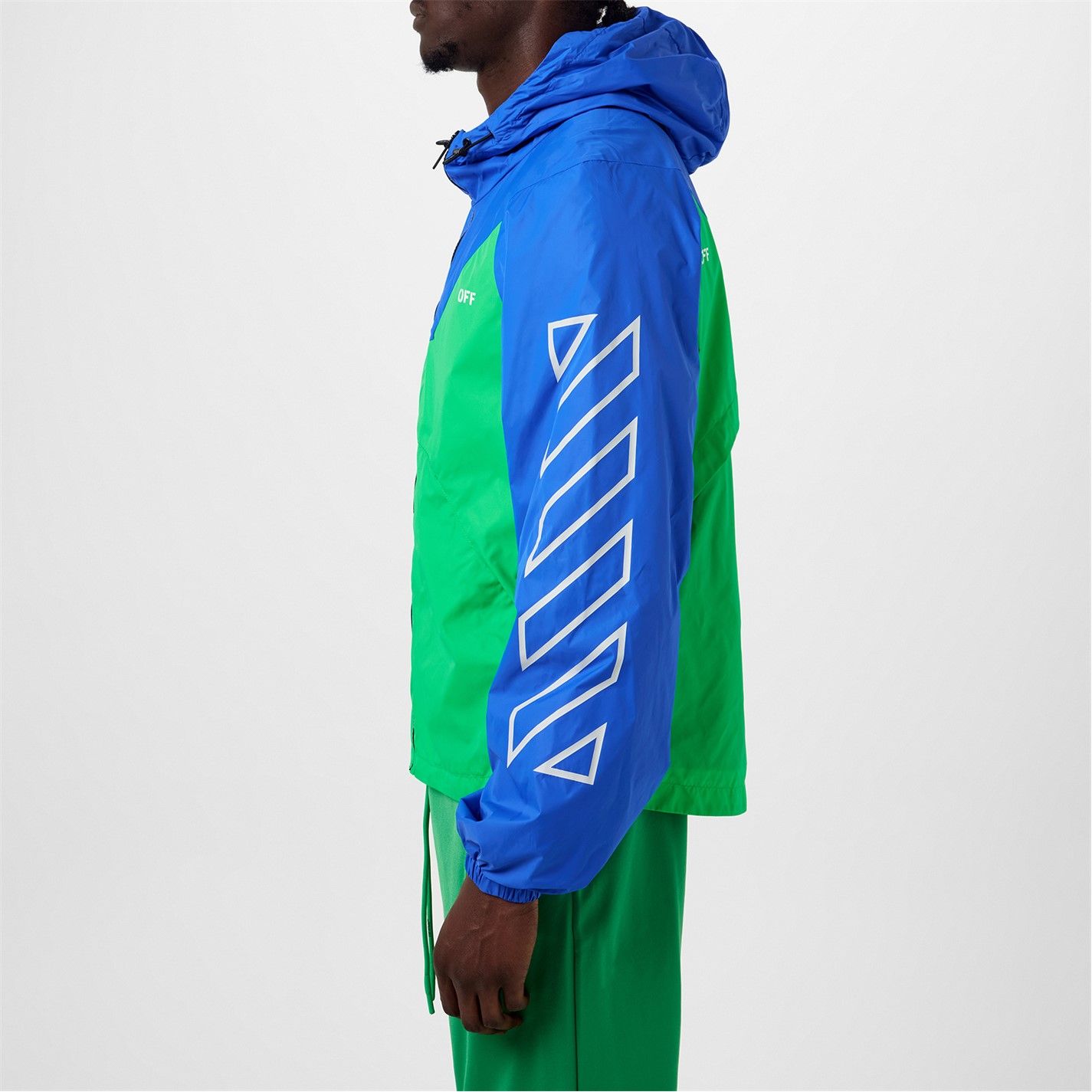 오프 러닝 자켓 그린 Athlete Off Stamp Running Jacket Green Whit 60059815