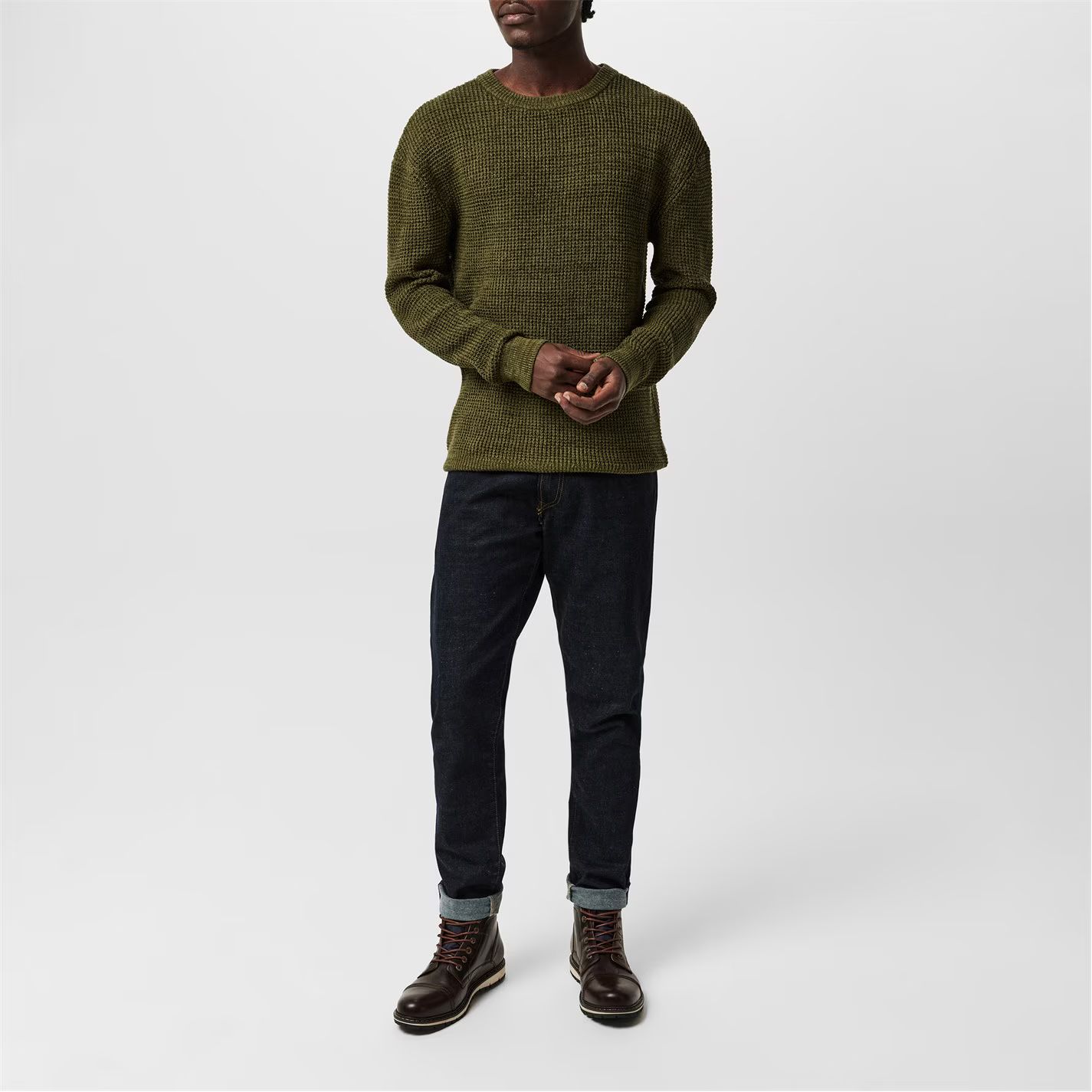 파이어트랩(Firetrap) | 클래식 크루넥 넥 니트 카키 Classic Crew Neck Knitwear Khaki 31250016 | 트렌비