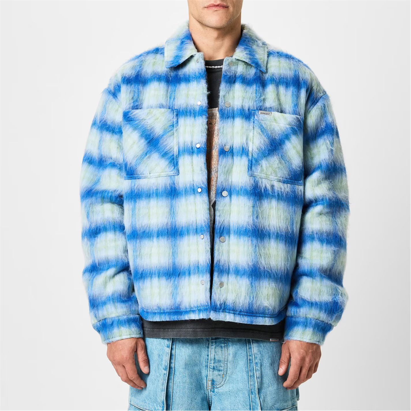 텍스쳐드 오버셔츠 Textured Overshirt 689949 Electric Blue