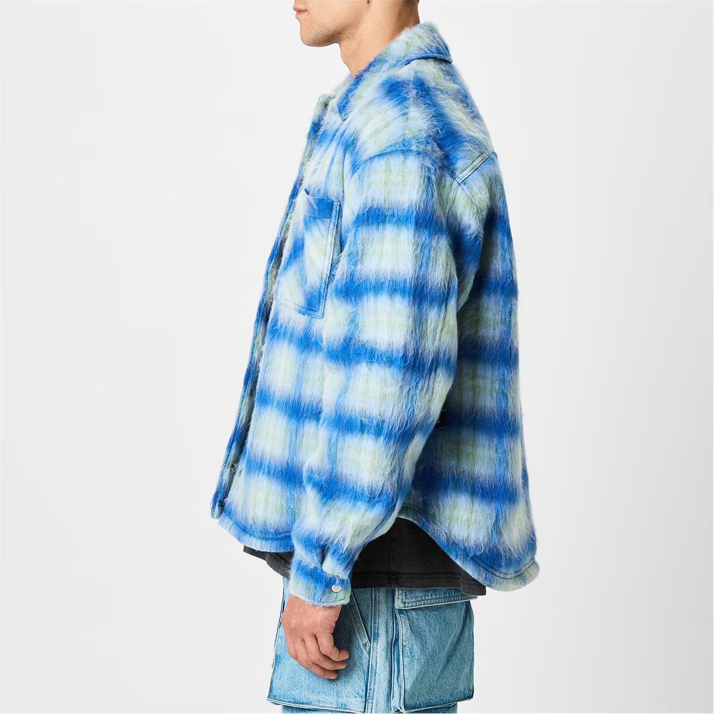 텍스쳐드 오버셔츠 Textured Overshirt 689949 Electric Blue