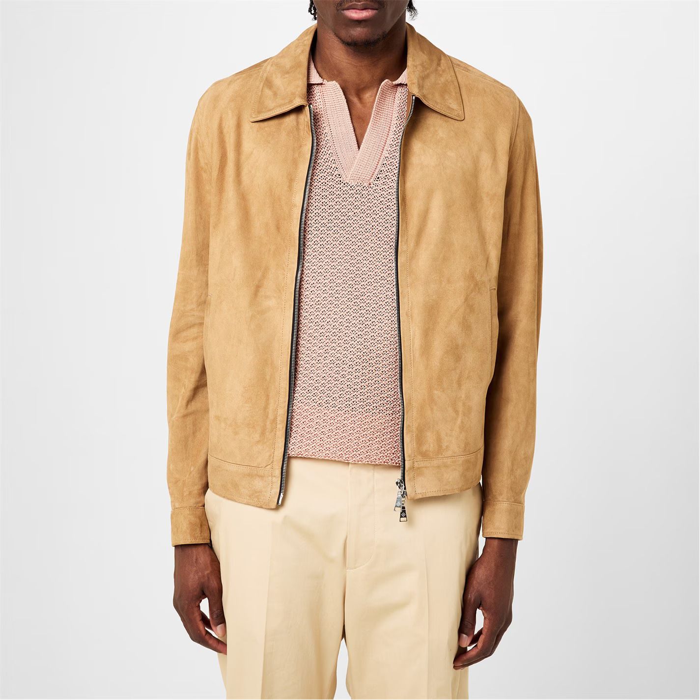 가죽 자켓 Leather Jacket 613949 Beige