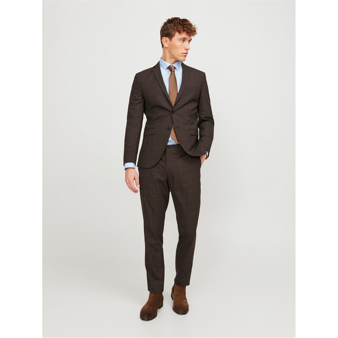 바지 Checkered Smart Trouser Choco Torte 51384905