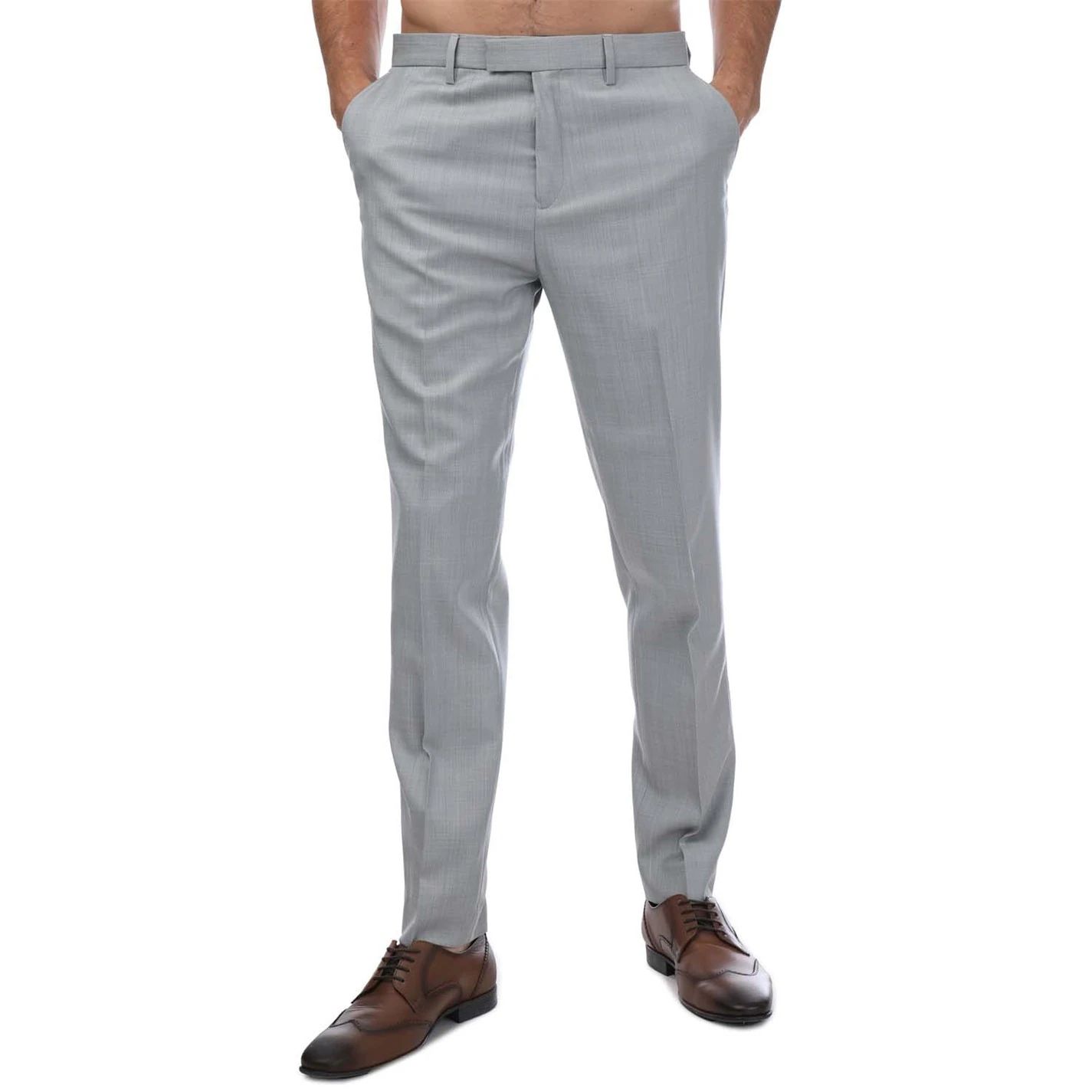 슬림 핏 울 바지 그레이 Byront Slim Fit Wool Trousers Grey 29164702