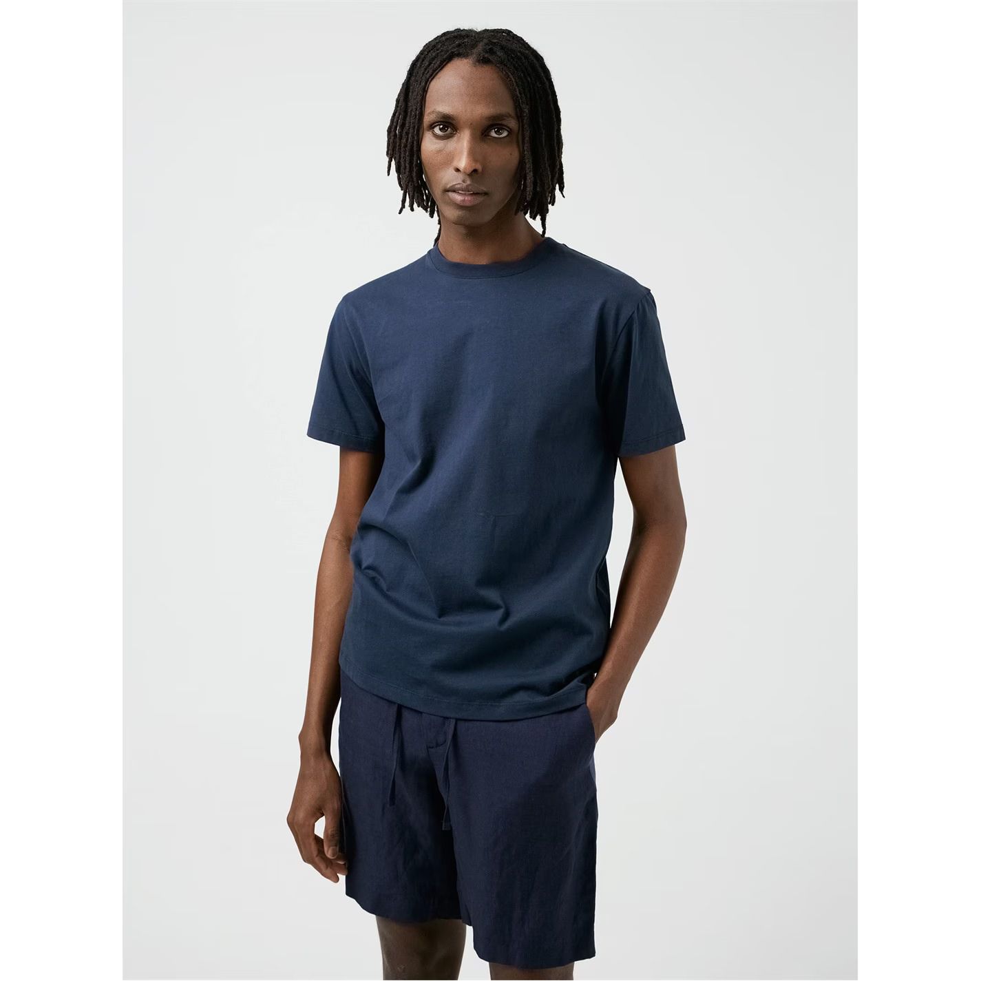 베이직  셔츠 Sid Basic T Shirt 594926 Navy 6855