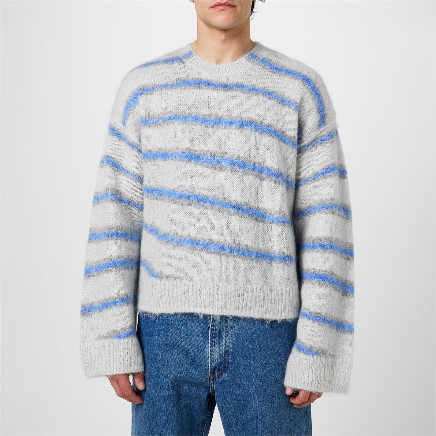 스트라이프 모헤어 점퍼 Striped Mohair Jumper 315767 Grey/Blue