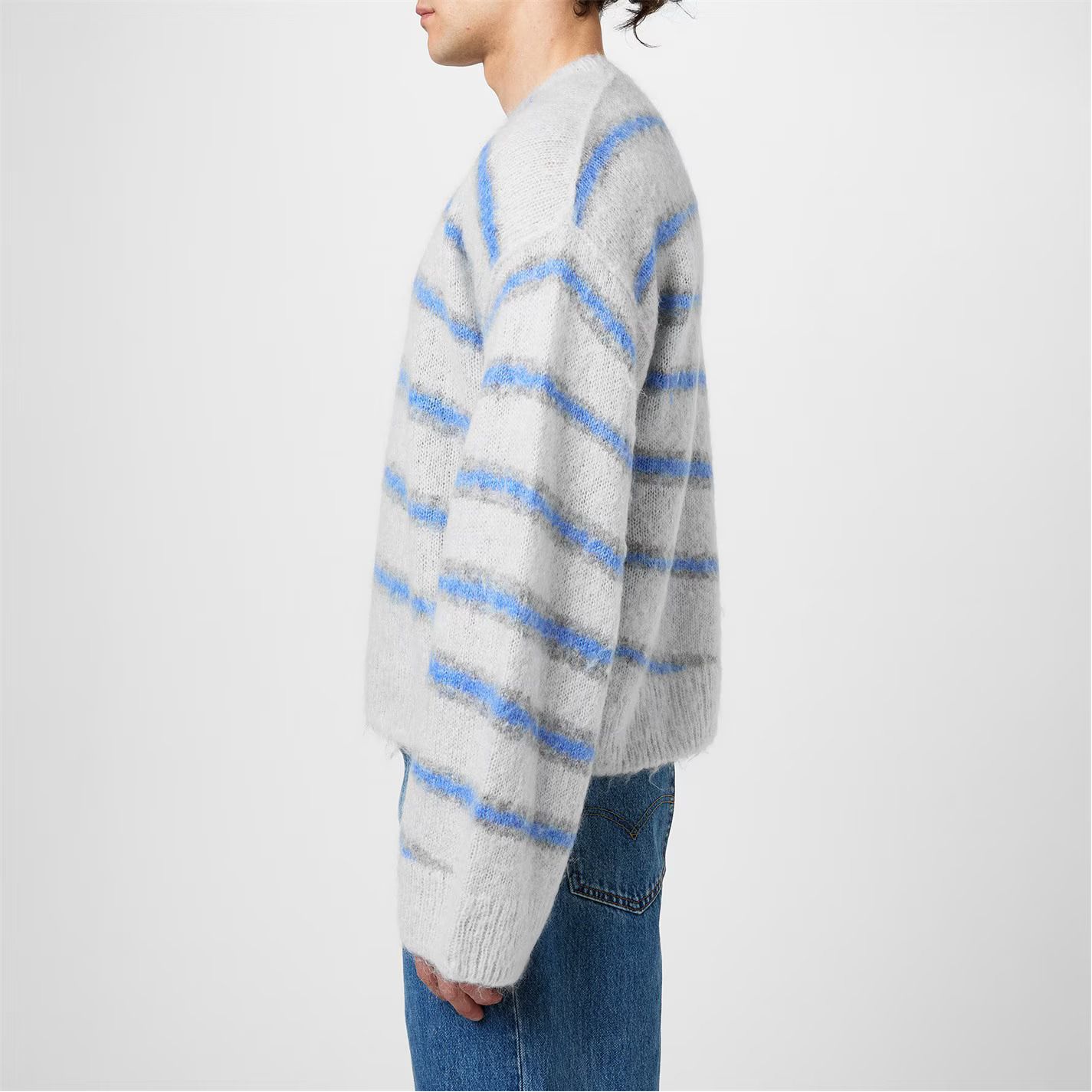 스트라이프 모헤어 점퍼 Striped Mohair Jumper 315767 Grey/Blue